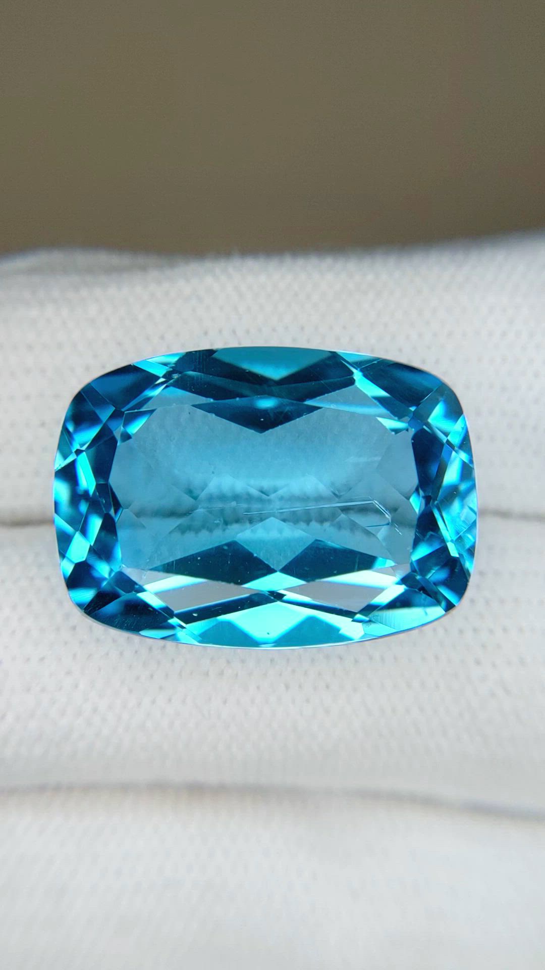 29.64 Ct. Swiss Blue Topaz from Brazil Size Video