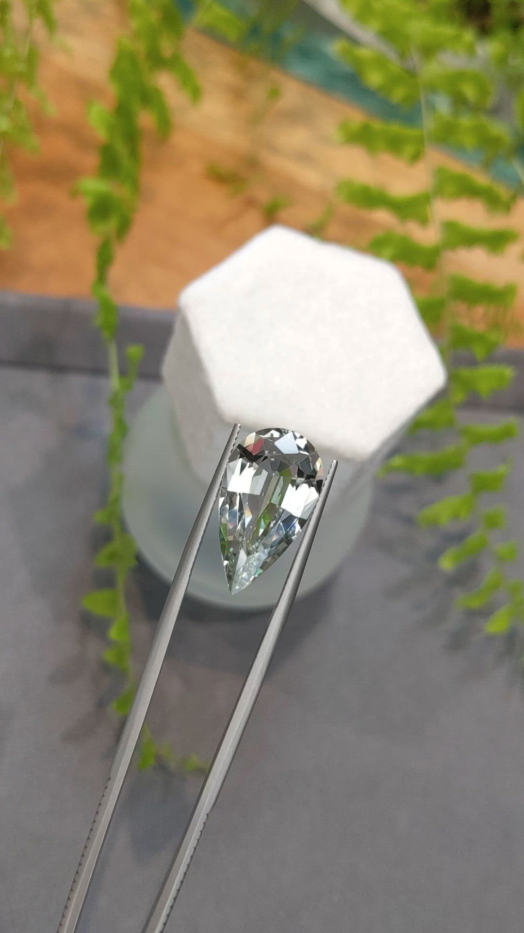 11.05 Ct. Mint Green Prasiolite from Brazil Size Video