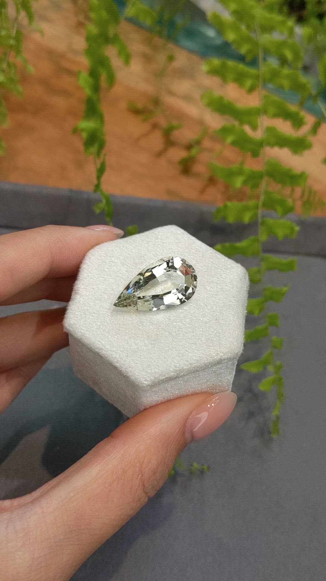11.05 Ct. Mint Green Prasiolite from Brazil Size Video