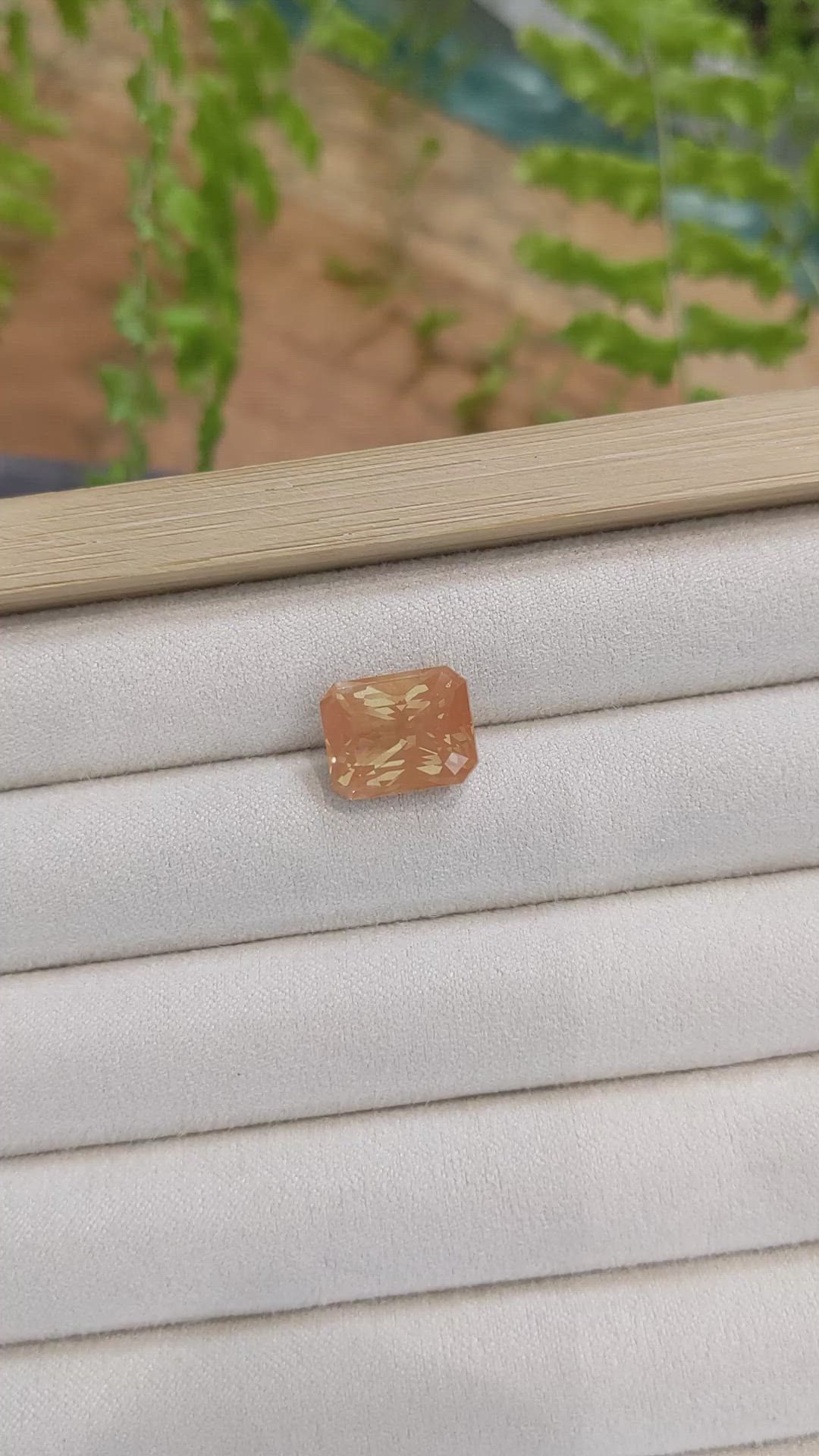 6.60 Ct. Peach Andesine from Africa Size Video