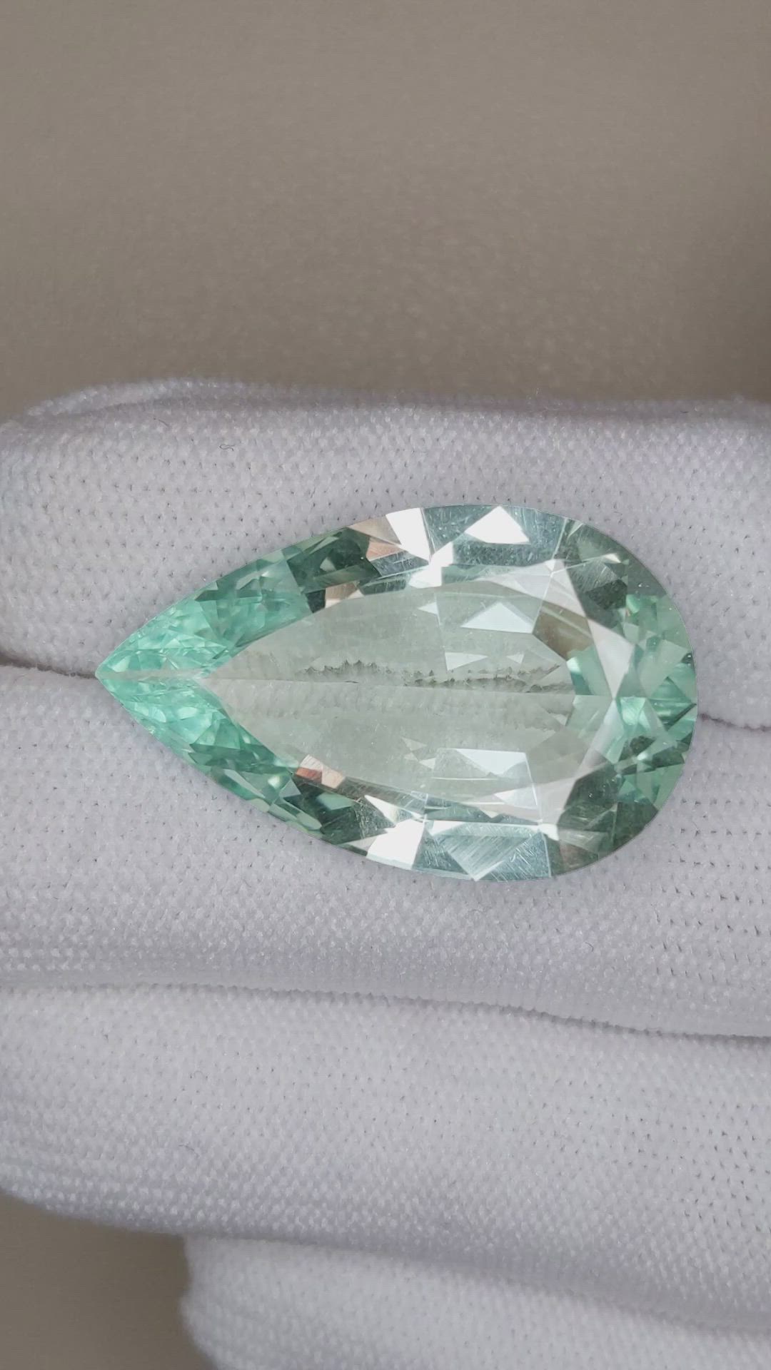 29.56 Ct. Bluish Green Apatite from South Africa Size Video