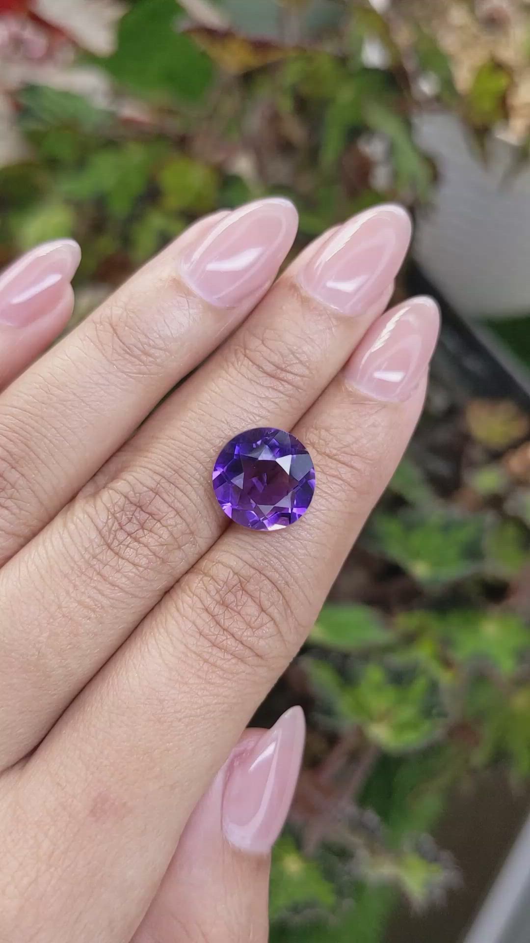 6.24 Ct. Purple Amethyst from Brazil Size Video