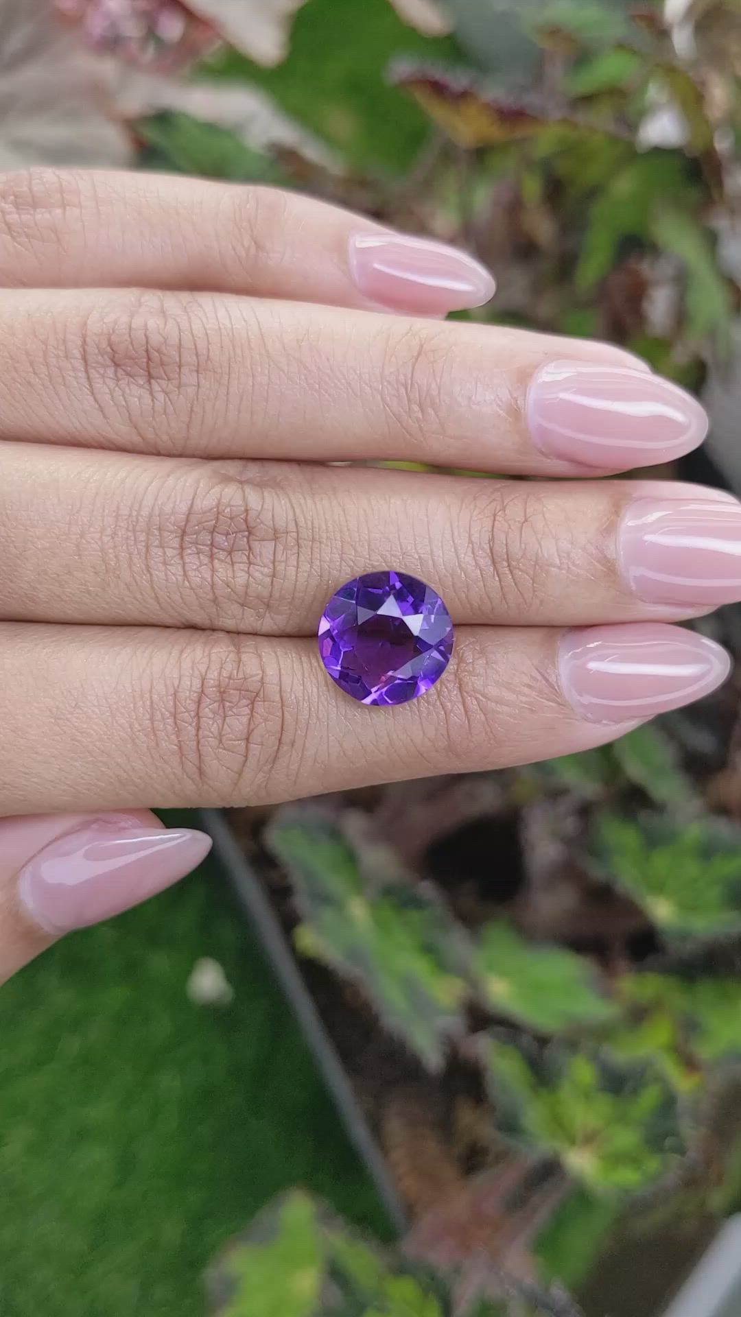 6.24 Ct. Purple Amethyst from Brazil Size Video