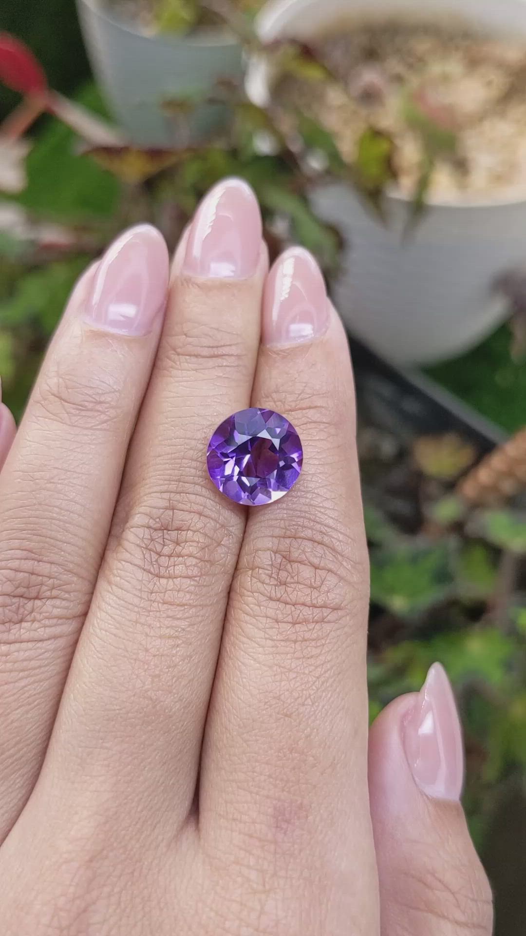 5.49 Ct. Purple Amethyst from Brazil Size Video