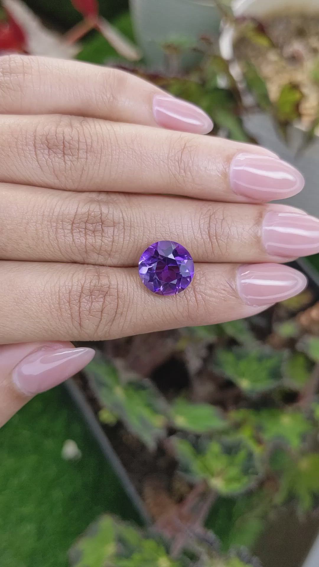 5.49 Ct. Purple Amethyst from Brazil Size Video