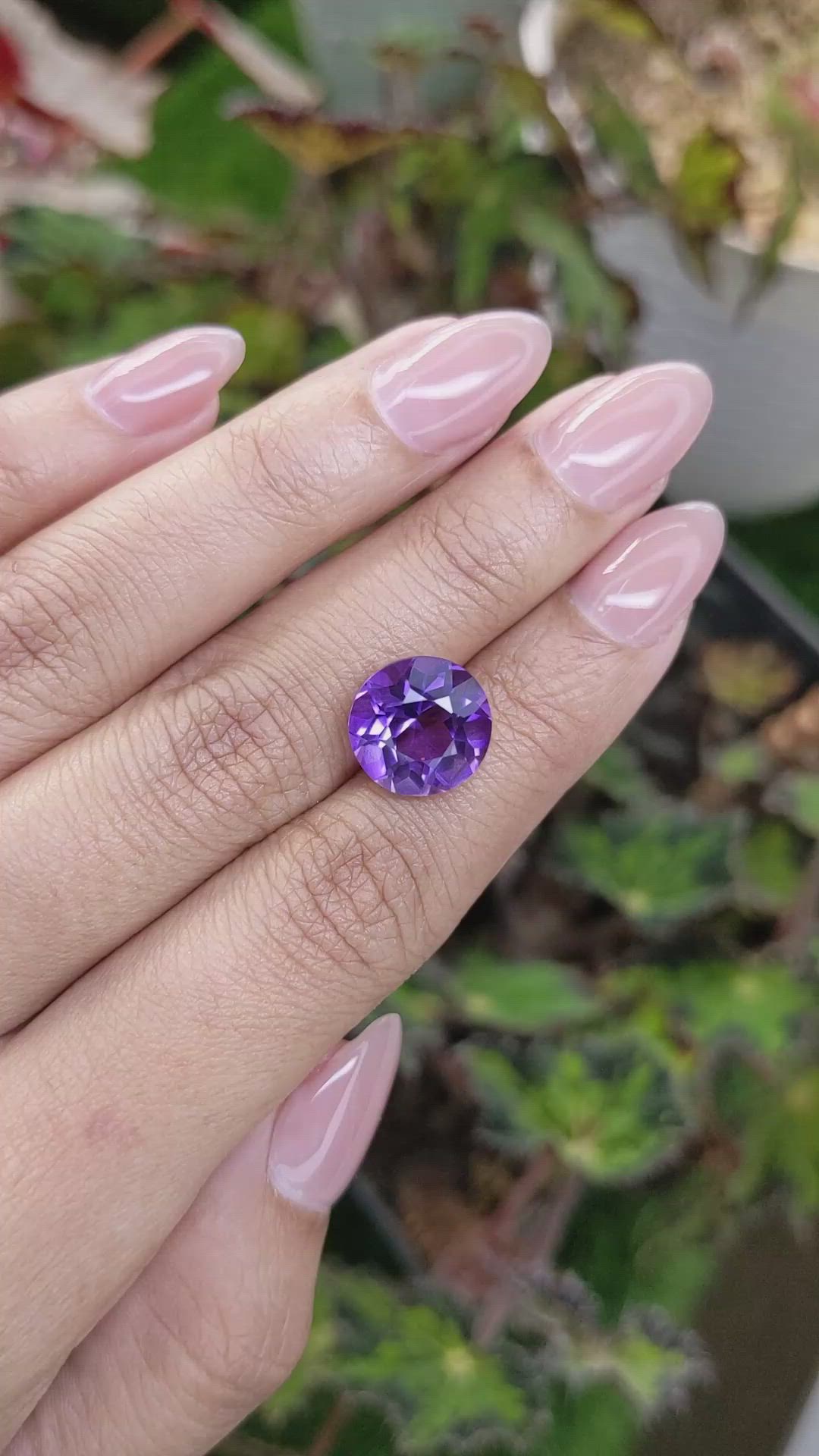 5.49 Ct. Purple Amethyst from Brazil Size Video