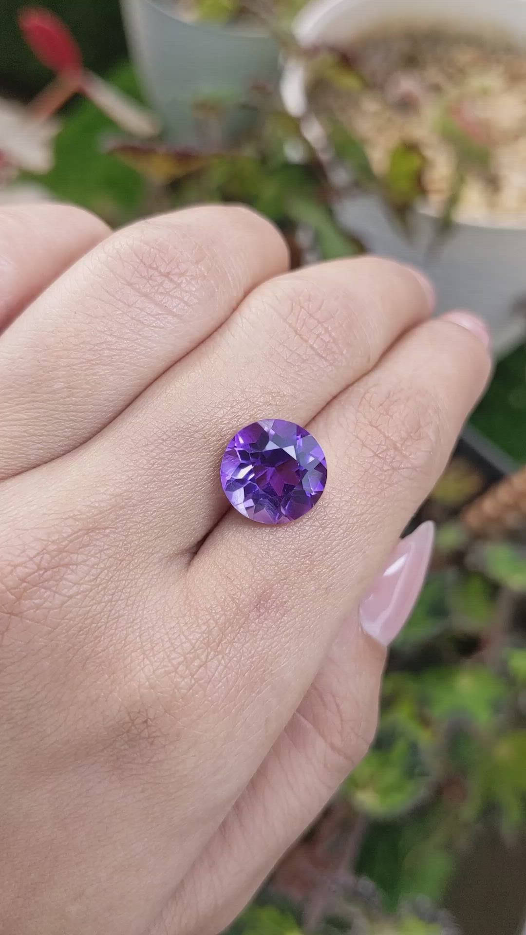 5.49 Ct. Purple Amethyst from Brazil Size Video