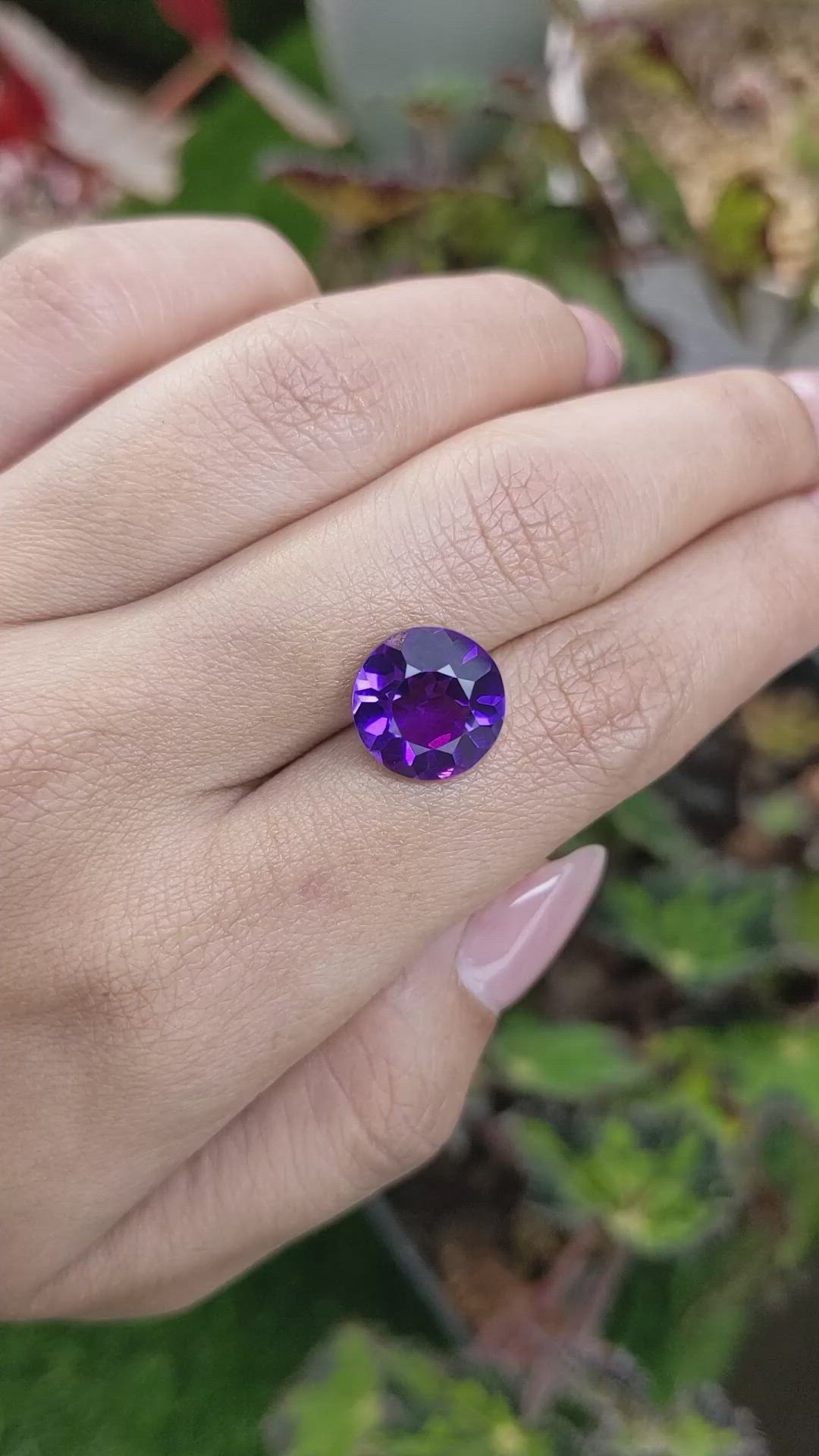 5.05 Ct. Purple Amethyst from Brazil Size Video