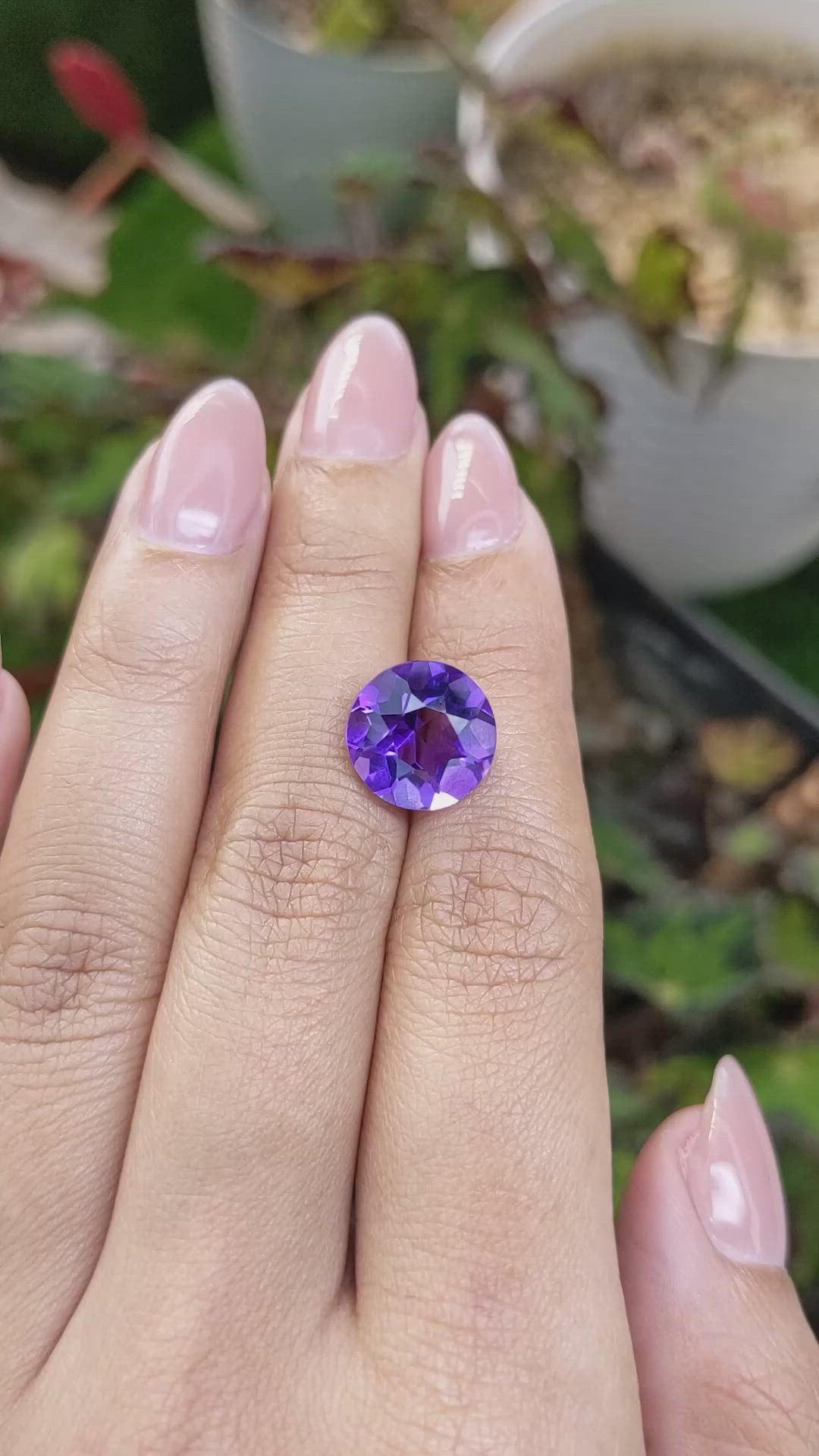 5.15 Ct. Purple Amethyst from Brazil Size Video