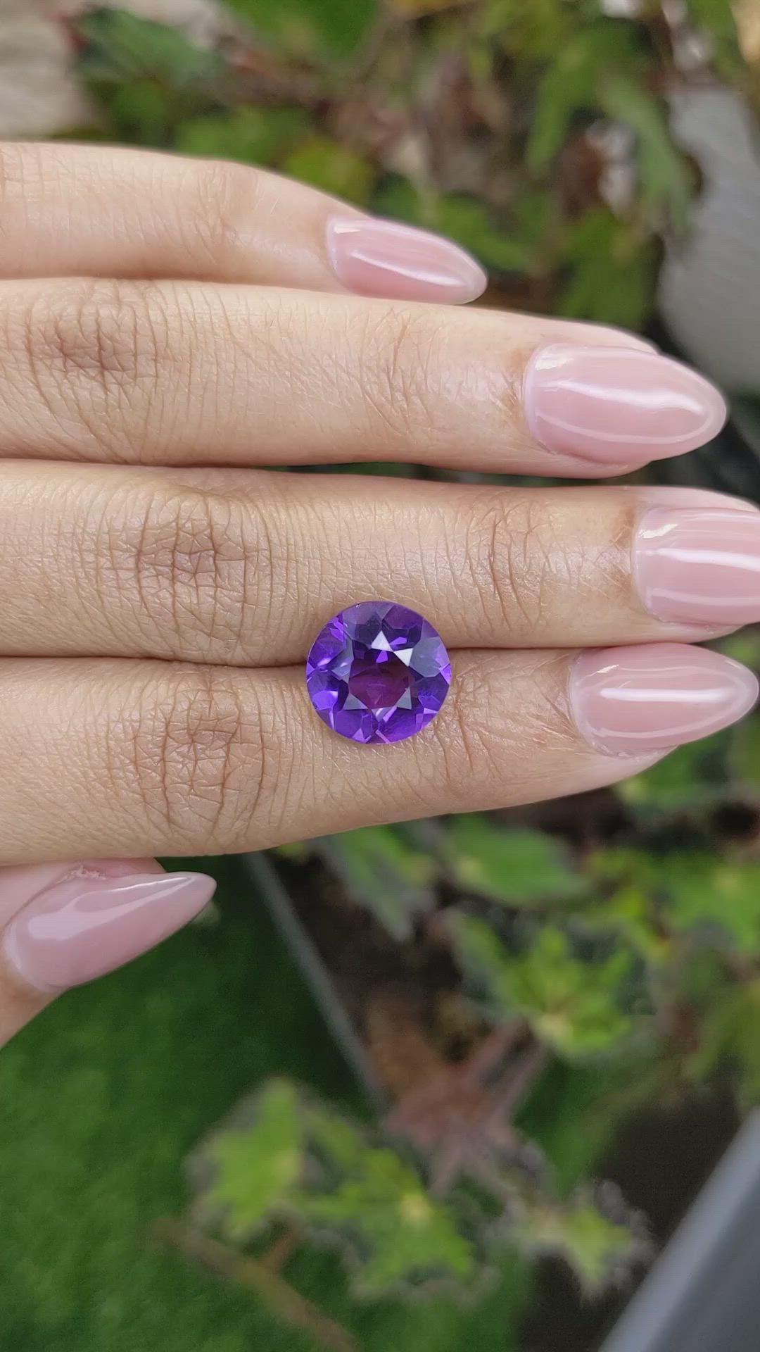 5.15 Ct. Purple Amethyst from Brazil Size Video