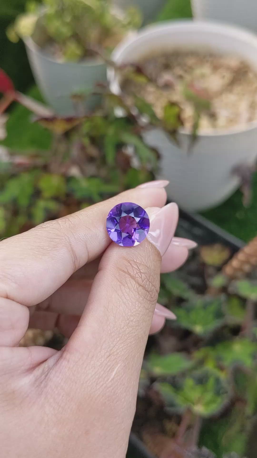 5.15 Ct. Purple Amethyst from Brazil Size Video