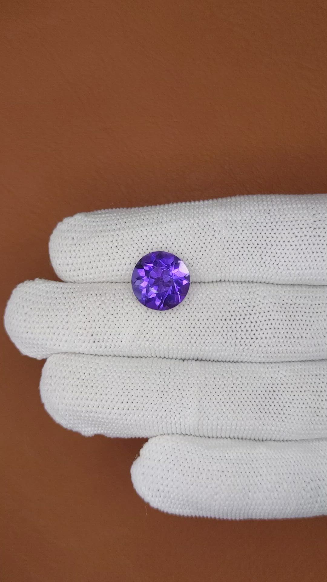 5.15 Ct. Purple Amethyst from Brazil Size Video