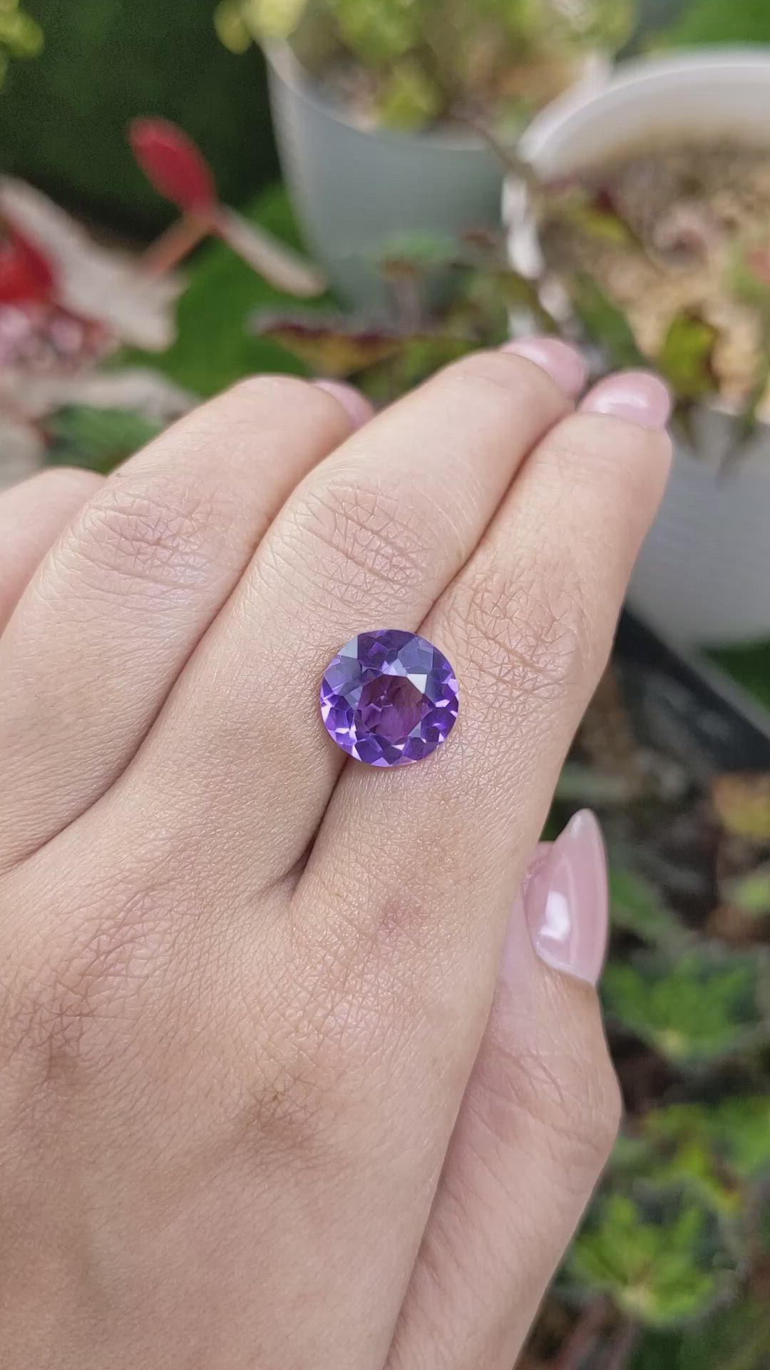 5.13 Ct. Purple Amethyst from Brazil Size Video
