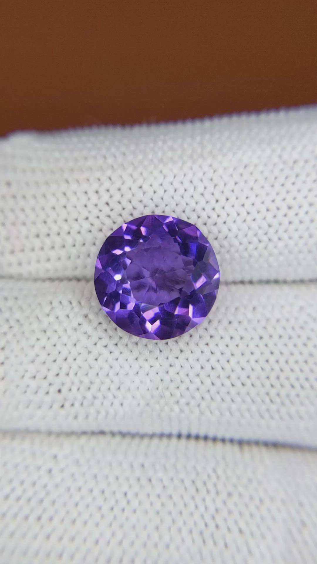 5.13 Ct. Purple Amethyst from Brazil Size Video