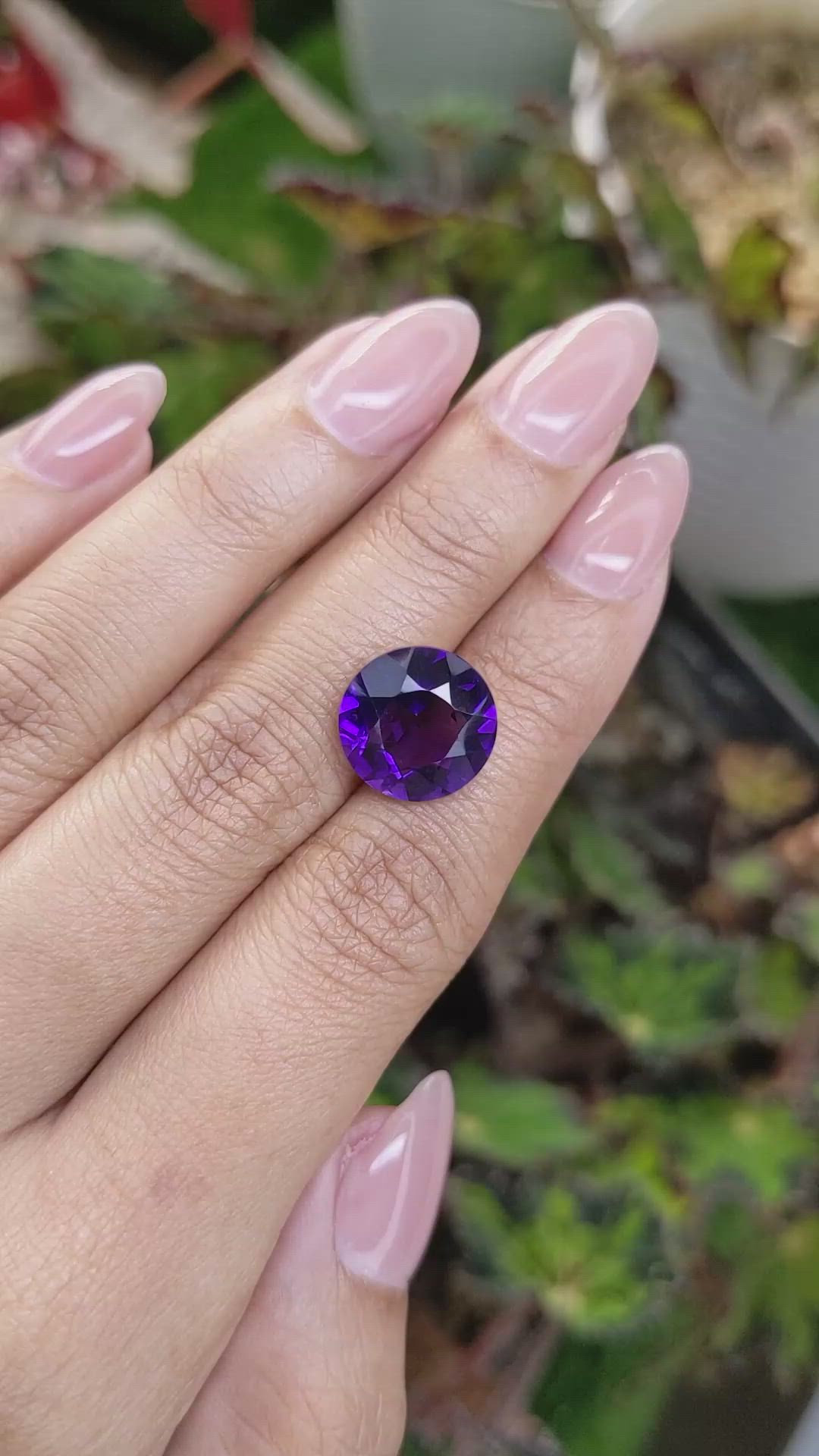 6.25 Ct. Purple Amethyst from Brazil Size Video