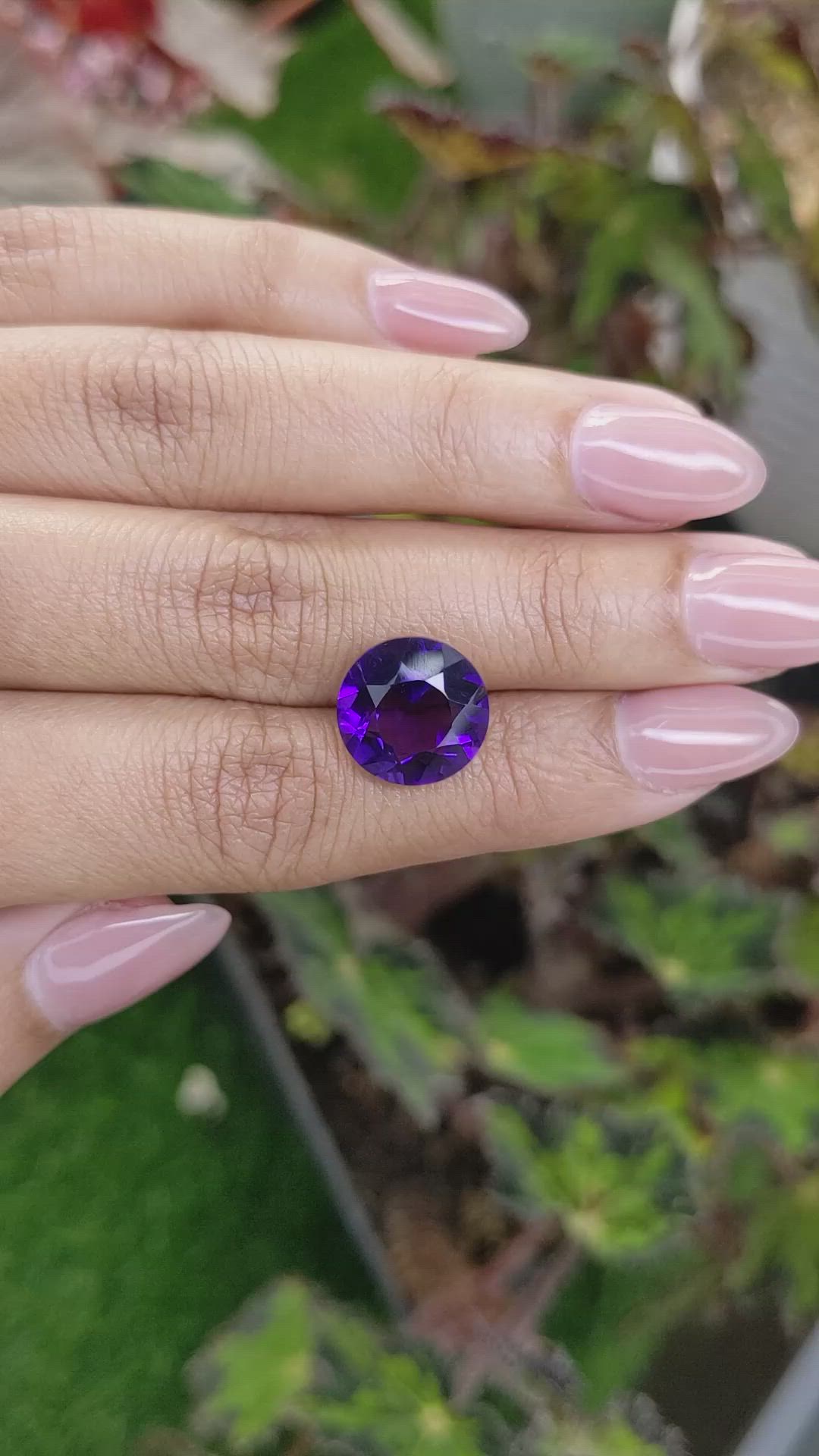 6.25 Ct. Purple Amethyst from Brazil Size Video