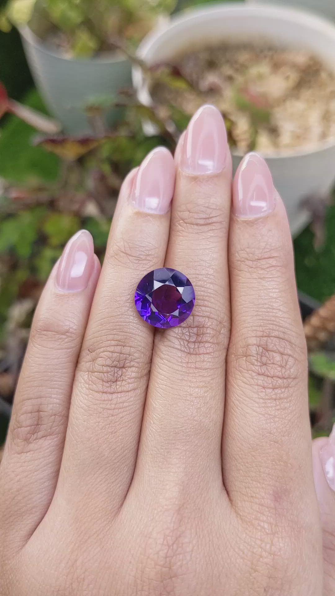 6.25 Ct. Purple Amethyst from Brazil Size Video