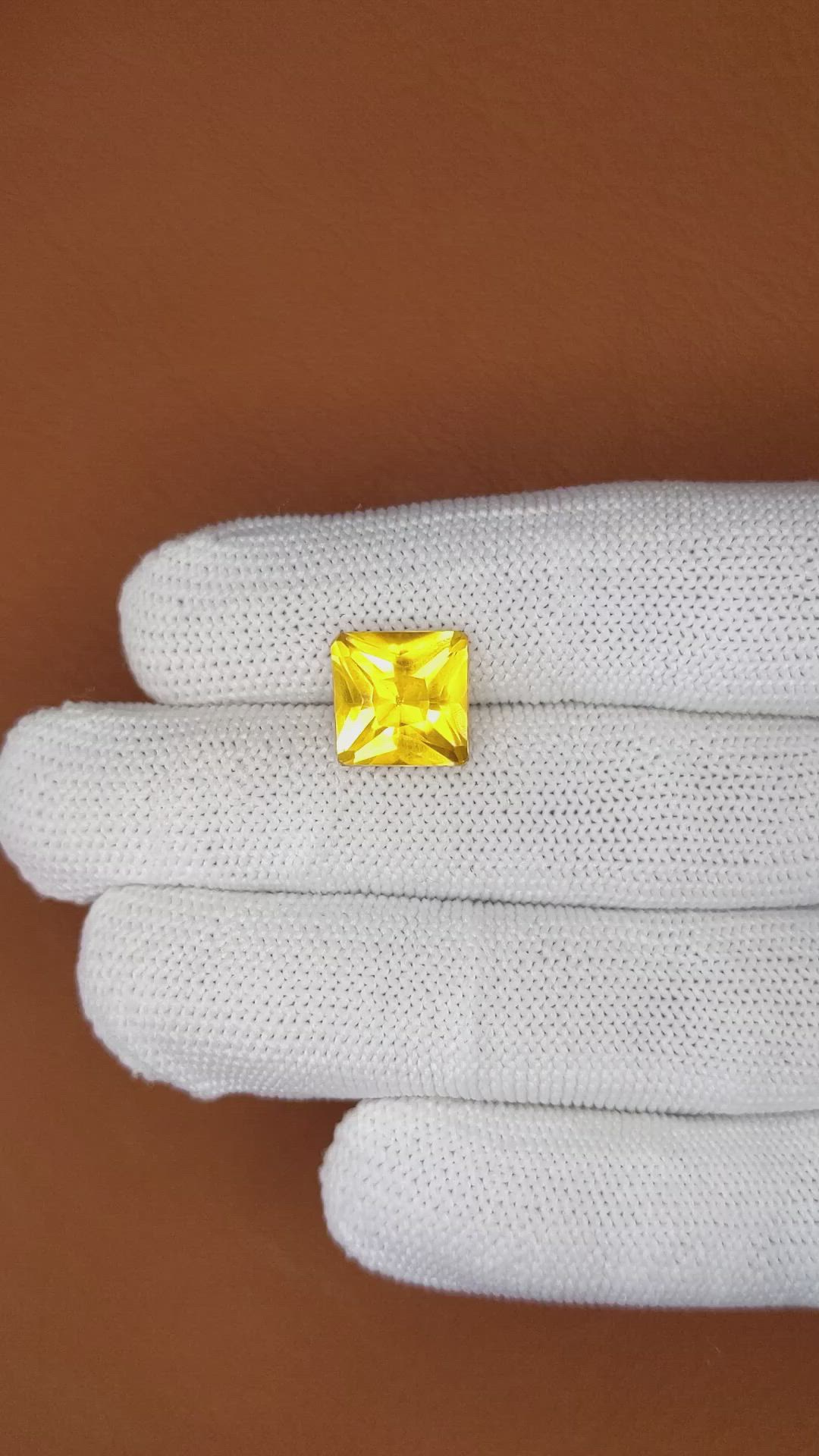 5.36 Ct. Yellow Citrine from Brazil Size Video