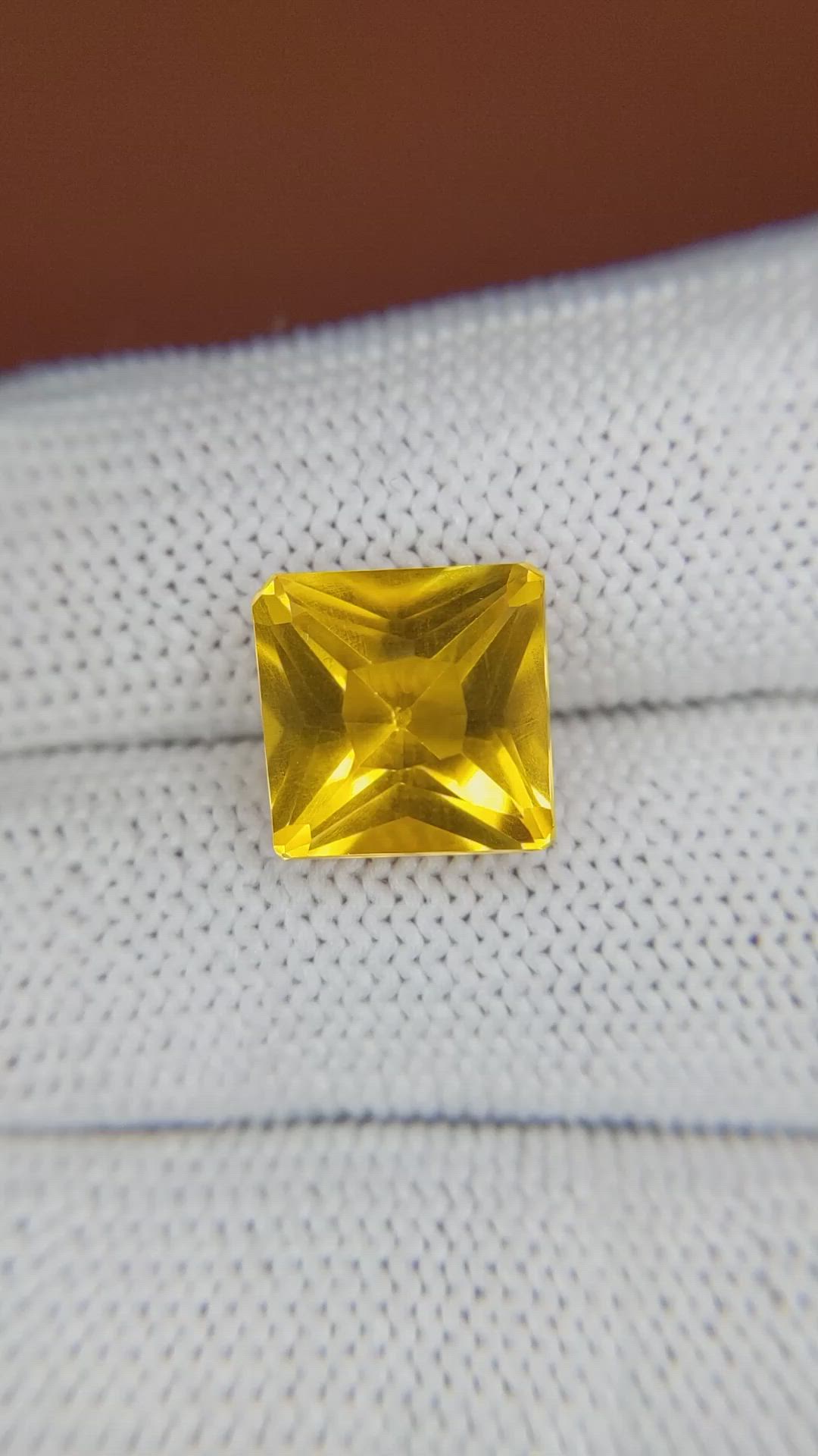 5.36 Ct. Yellow Citrine from Brazil Size Video