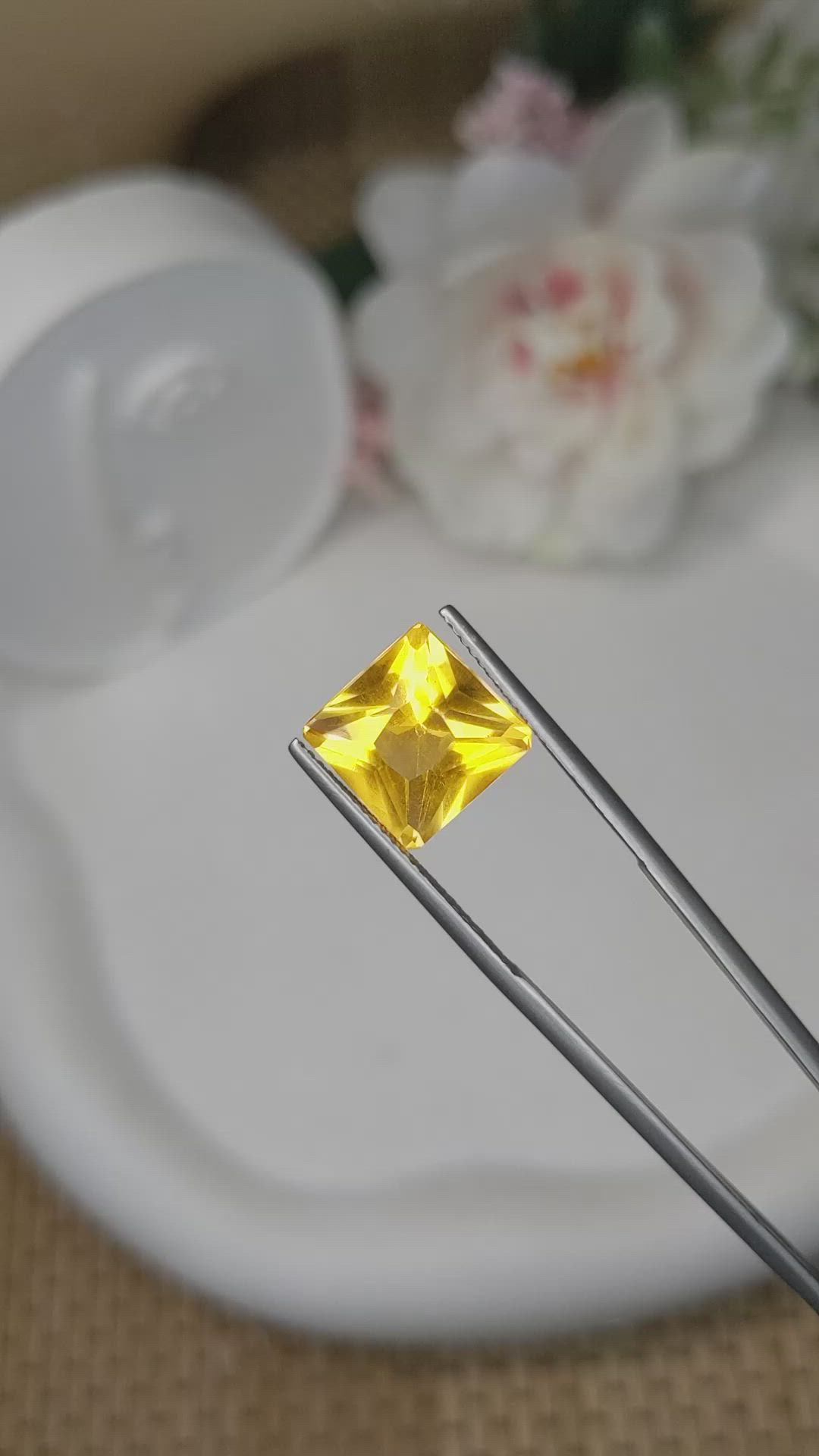 5.36 Ct. Yellow Citrine from Brazil Size Video