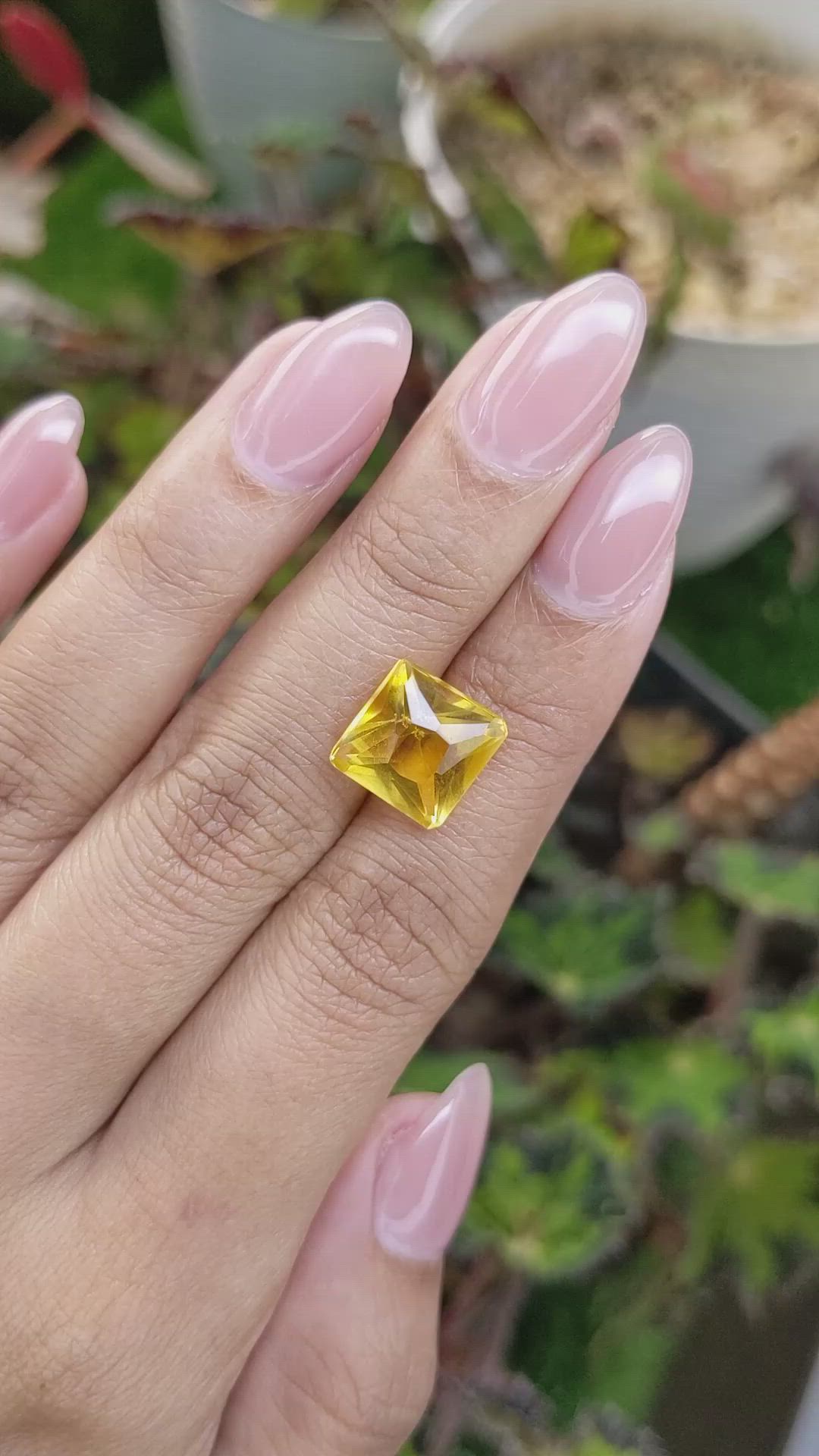 5.36 Ct. Yellow Citrine from Brazil Size Video