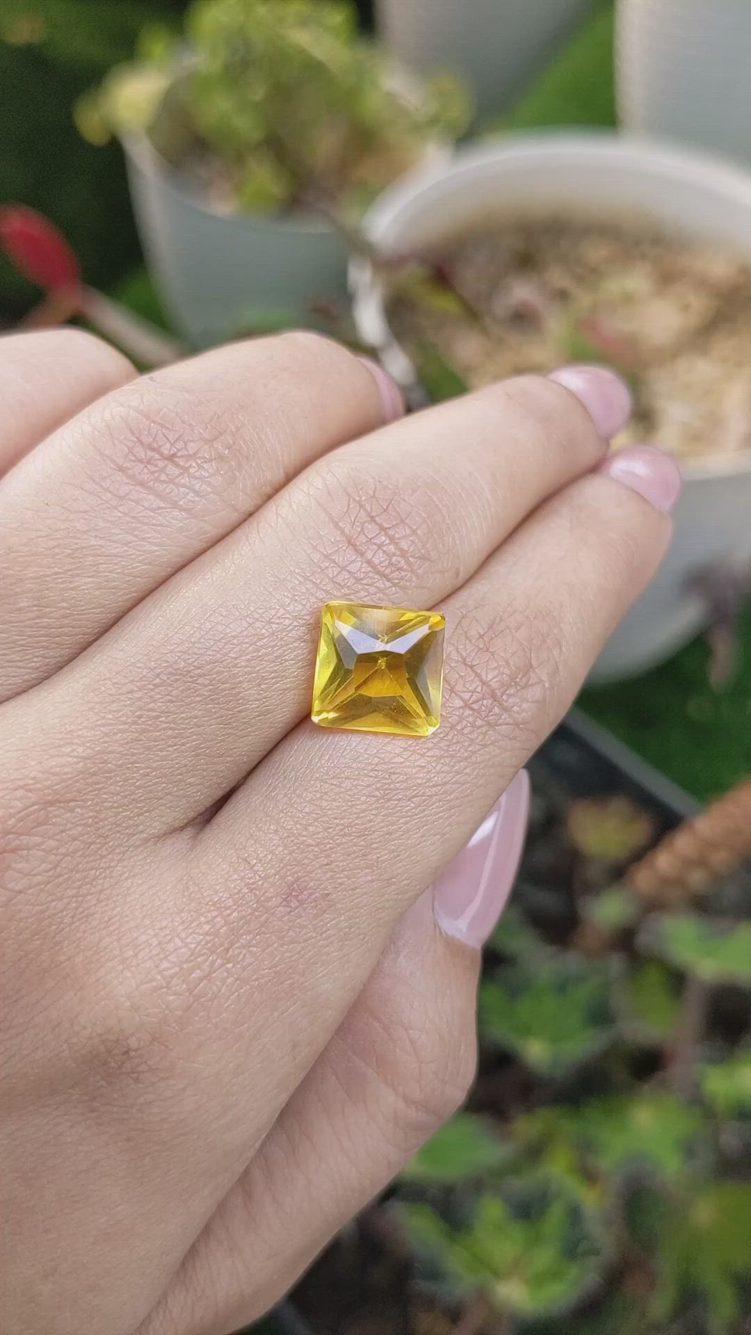 5.36 Ct. Yellow Citrine from Brazil Size Video