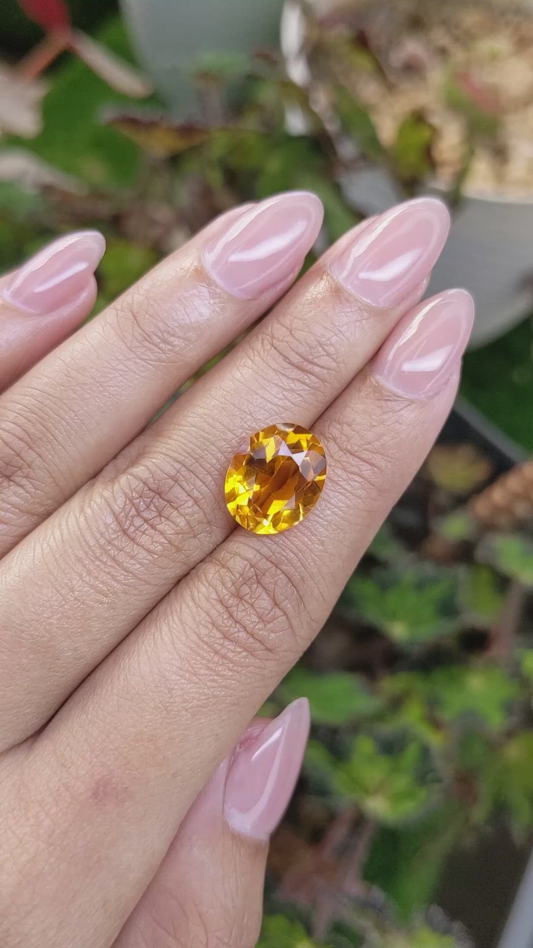 6.25 Ct. Yellowish Orange Citrine from Brazil Size Video