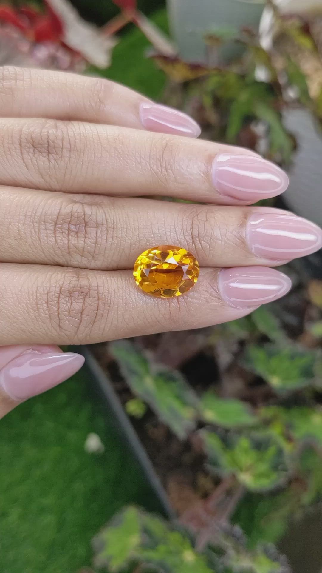 6.25 Ct. Yellowish Orange Citrine from Brazil Size Video