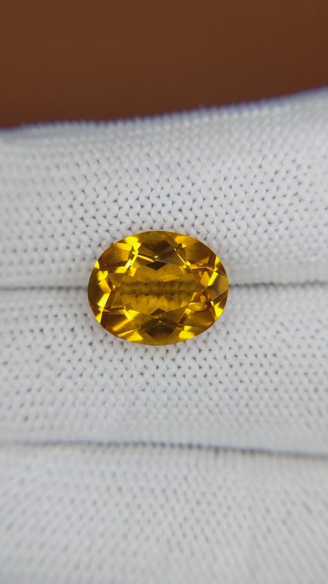 4.87 Ct. Orangish Yellow Citrine from Brazil Size Video