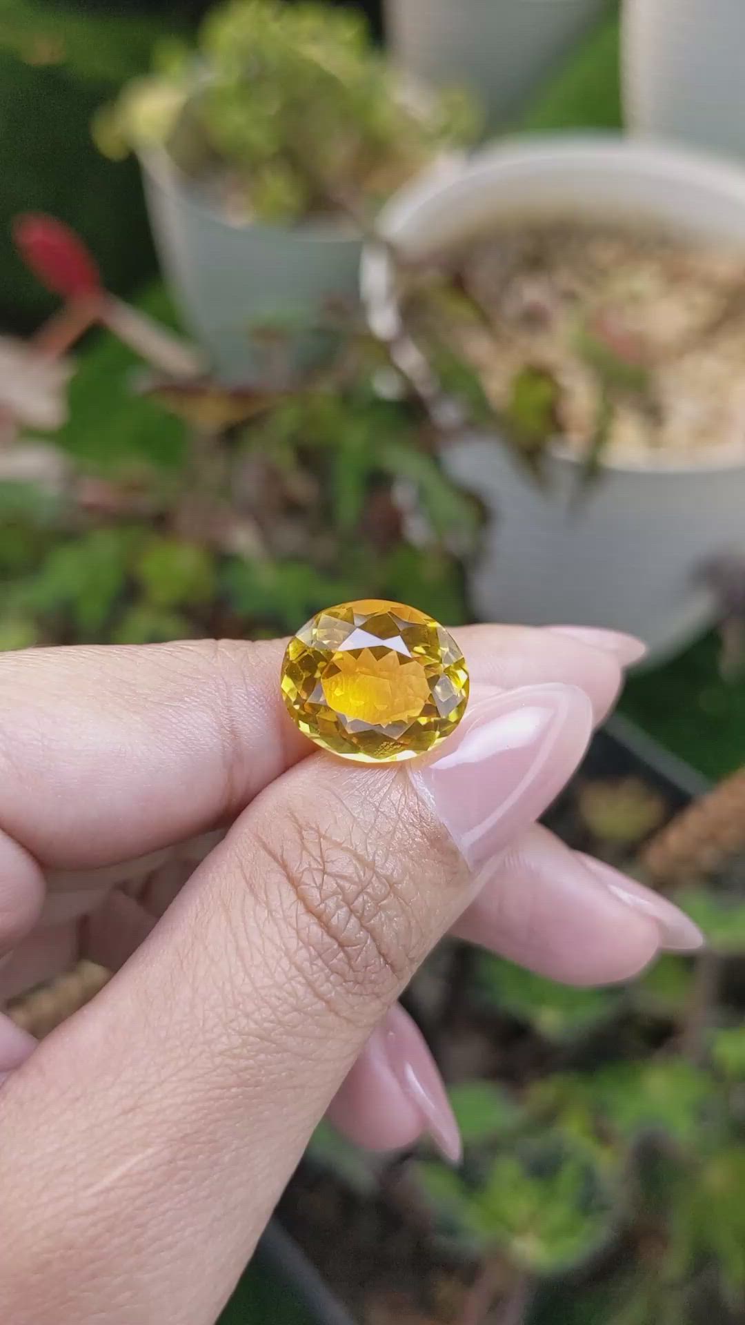 9.09 Ct. Yellow Citrine from Brazil Size Video