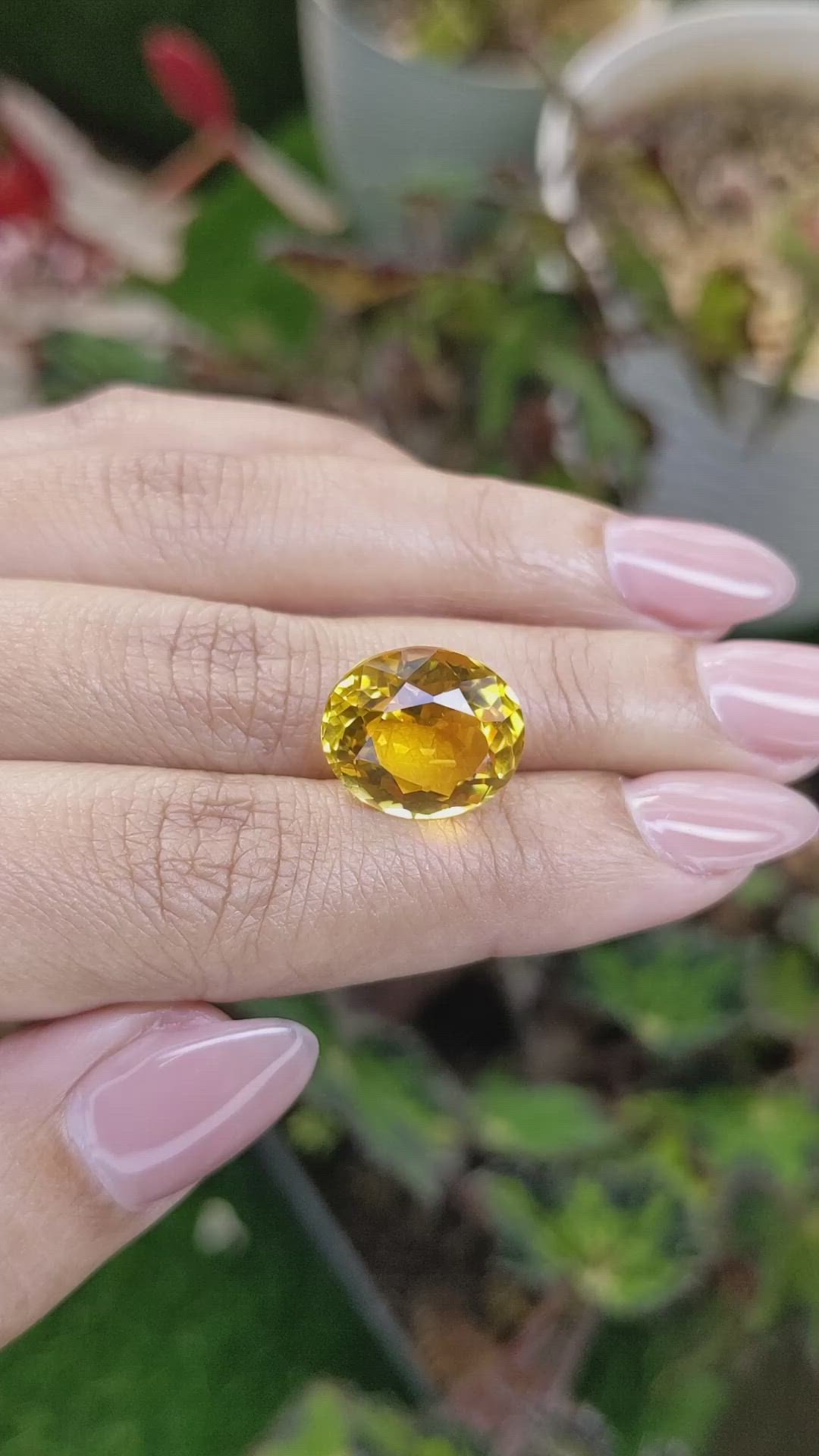 9.09 Ct. Yellow Citrine from Brazil Size Video