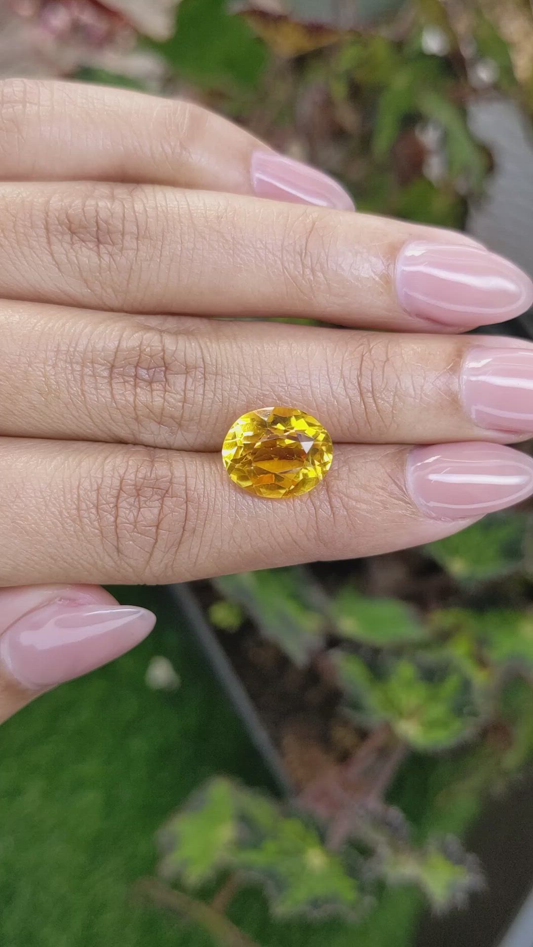 5.58 Ct. Yellow Citrine from Brazil Size Video