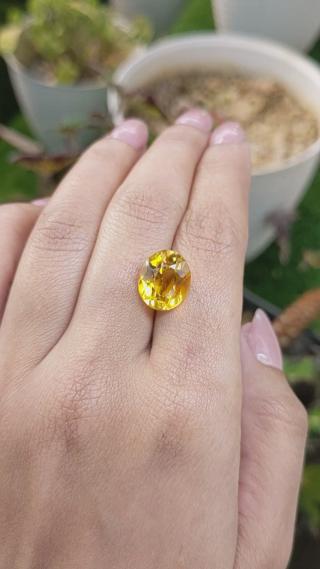 5.58 Ct. Yellow Citrine from Brazil Size Video