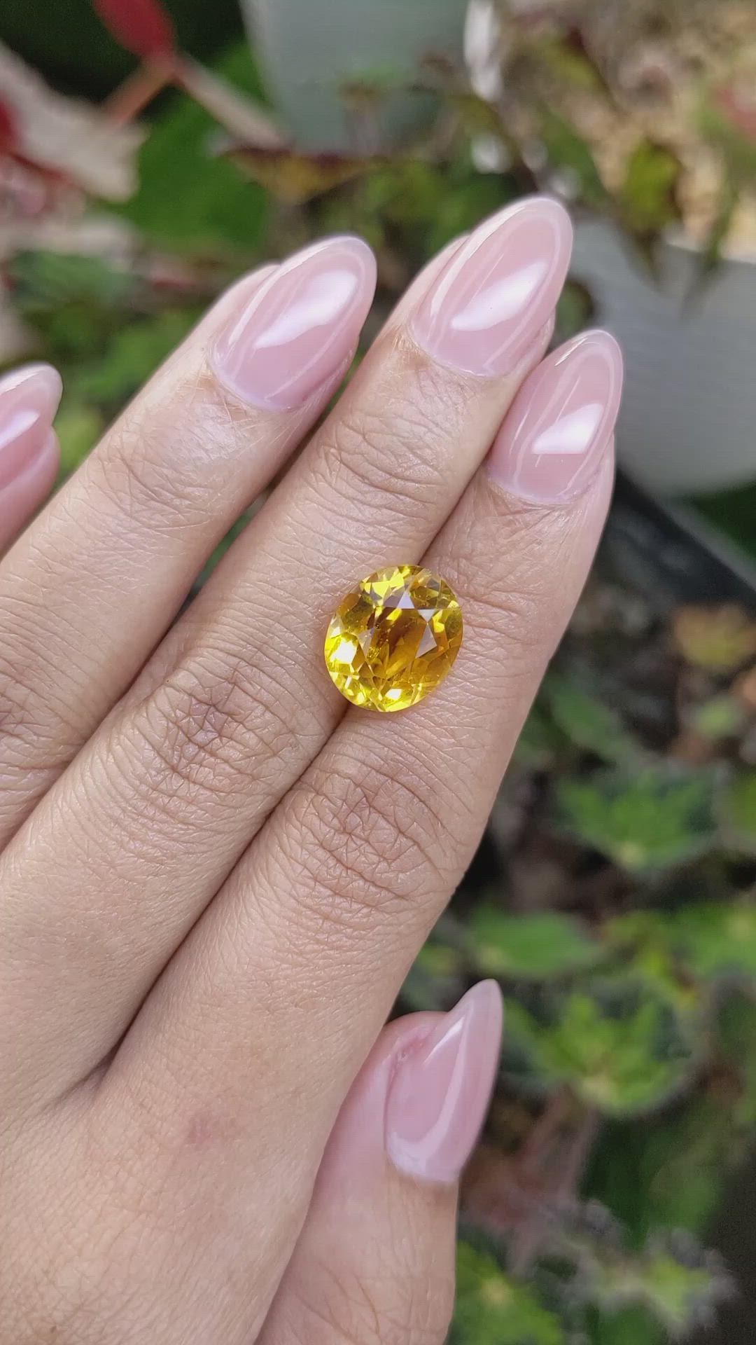 5.58 Ct. Yellow Citrine from Brazil Size Video