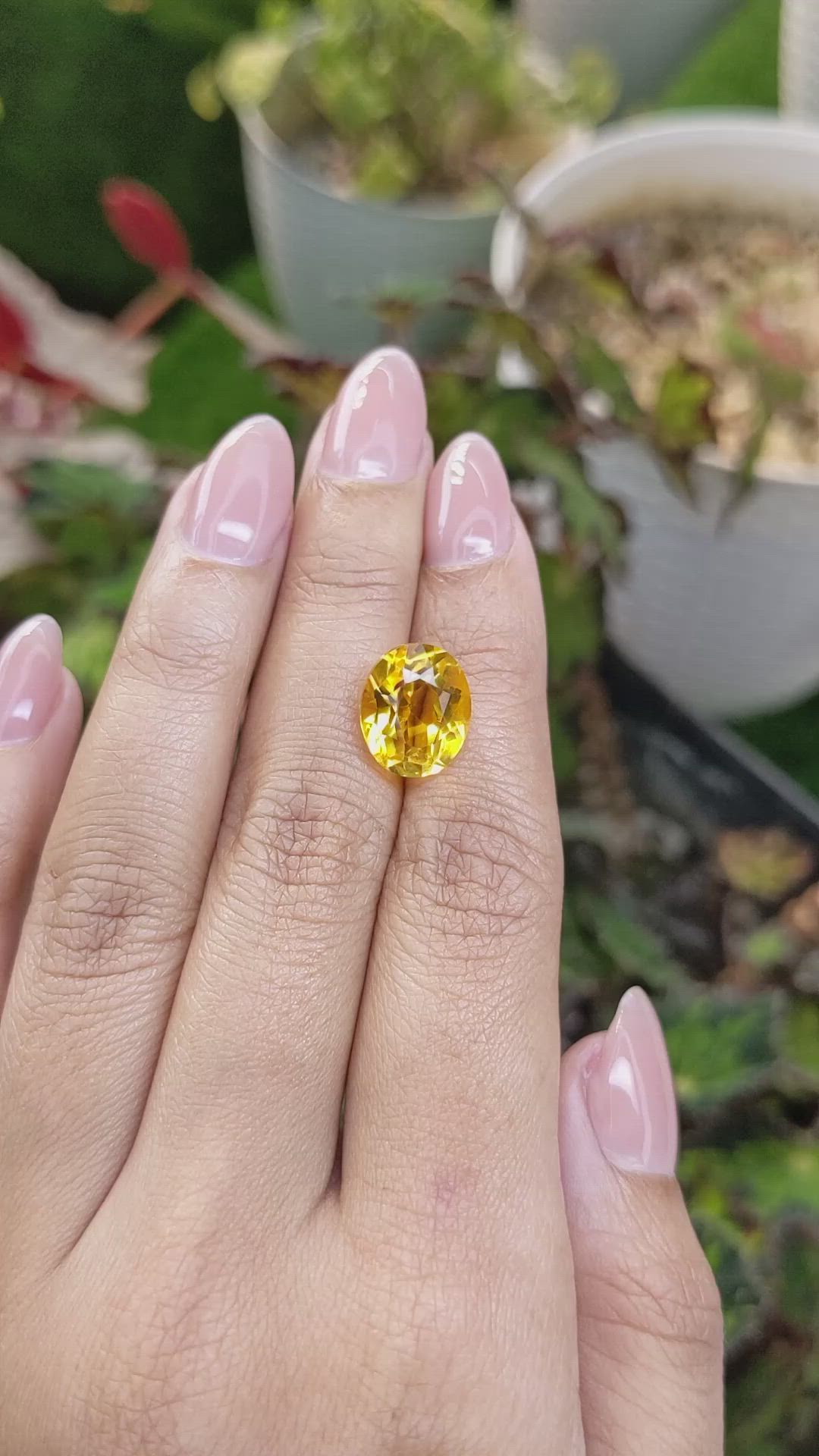 5.44 Ct. Yellow Citrine from Brazil Size Video
