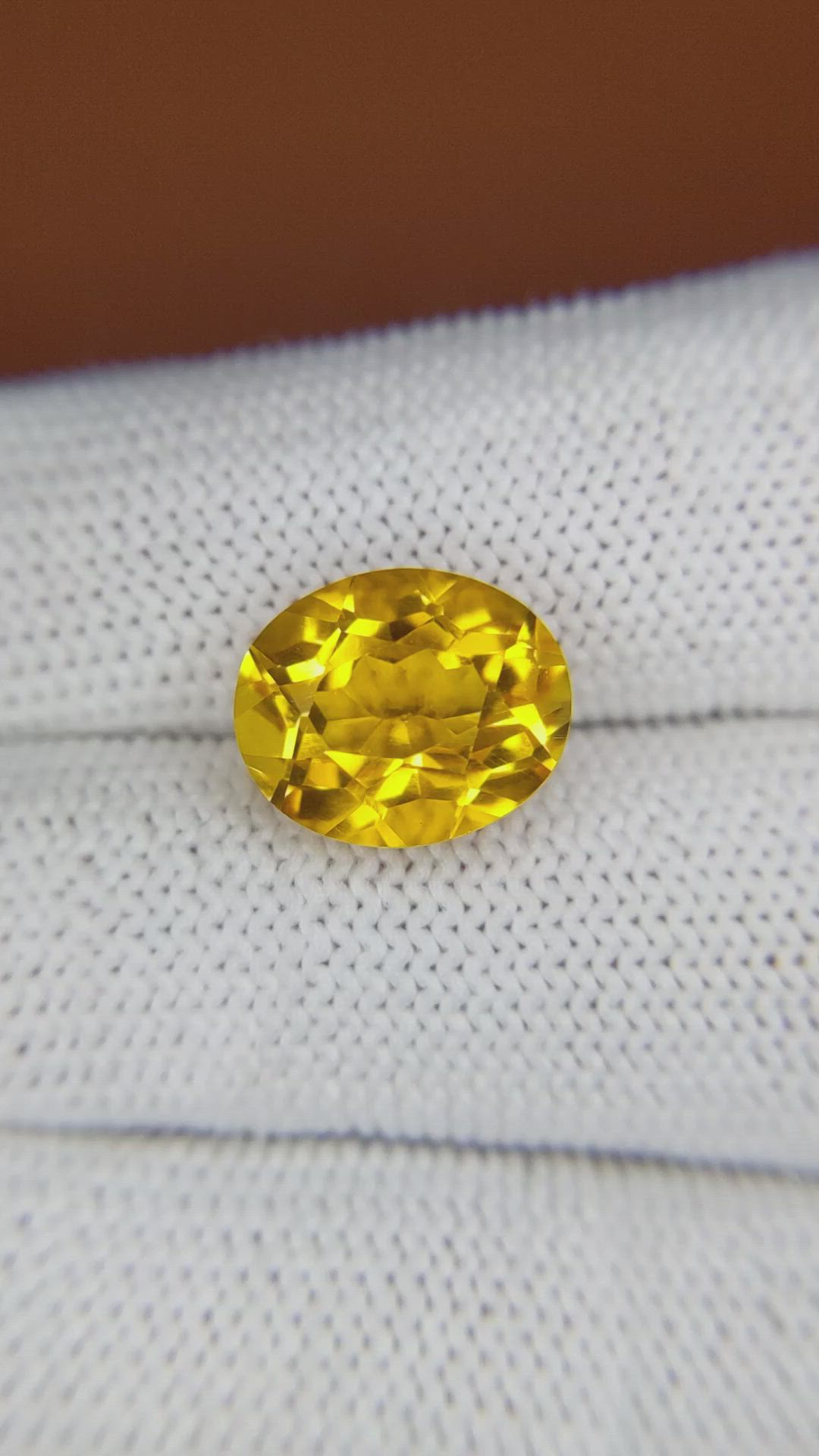 5.44 Ct. Yellow Citrine from Brazil Size Video
