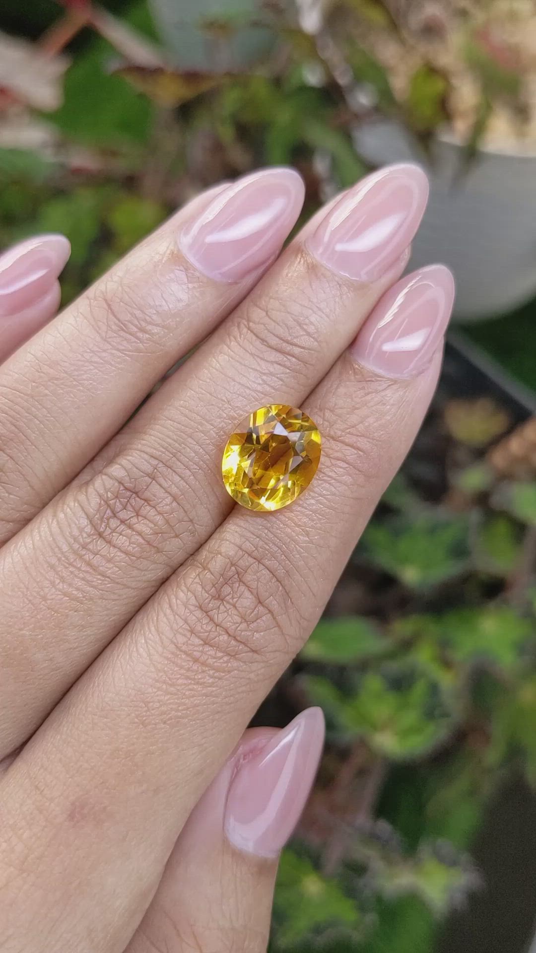 5.44 Ct. Yellow Citrine from Brazil Size Video