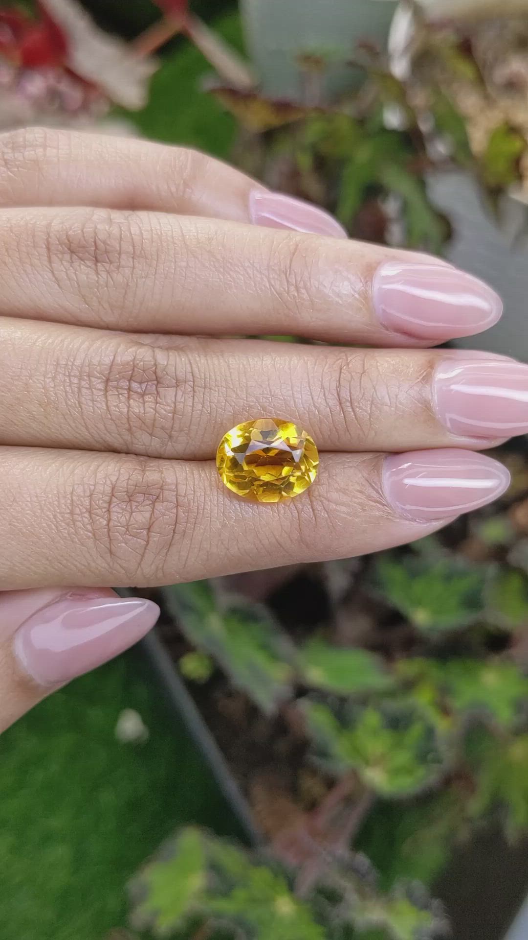 5.44 Ct. Yellow Citrine from Brazil Size Video