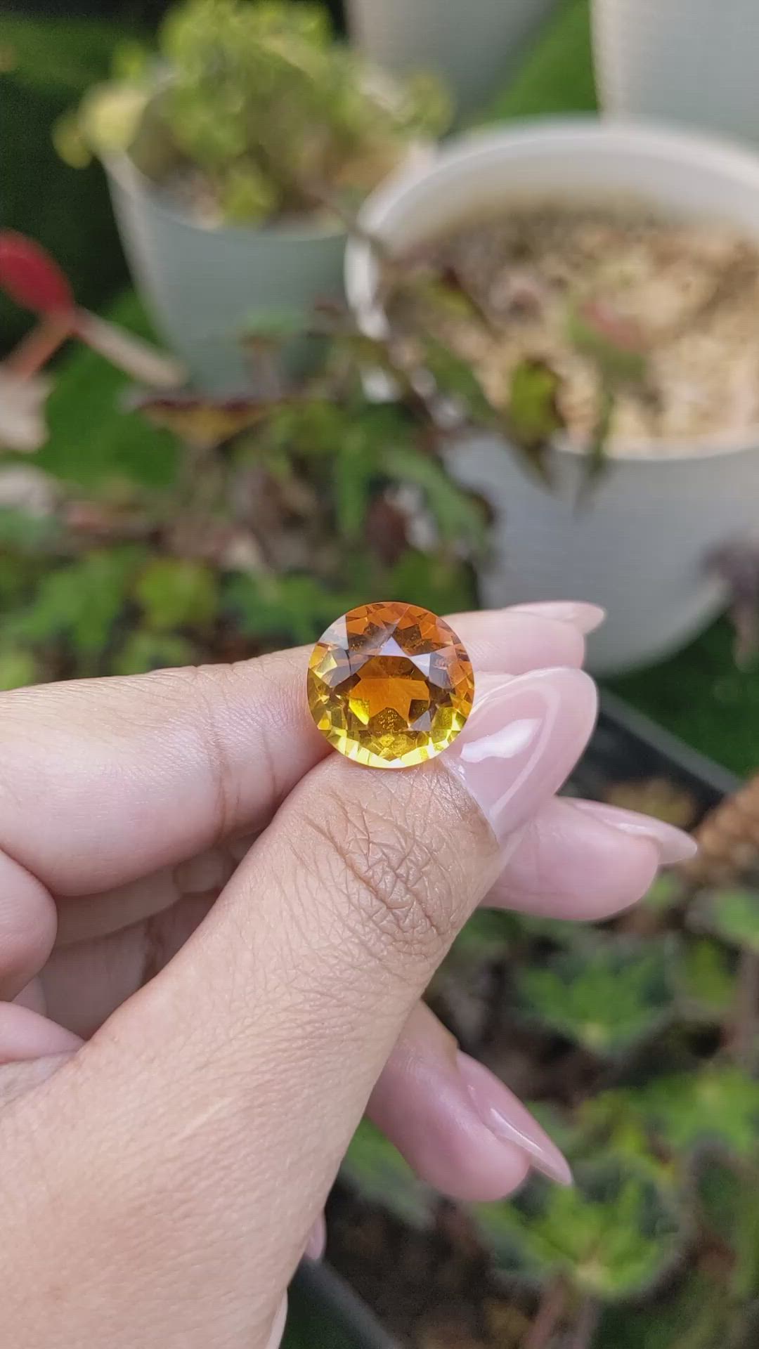 10.90 Ct. Orange Citrine from Brazil Size Video
