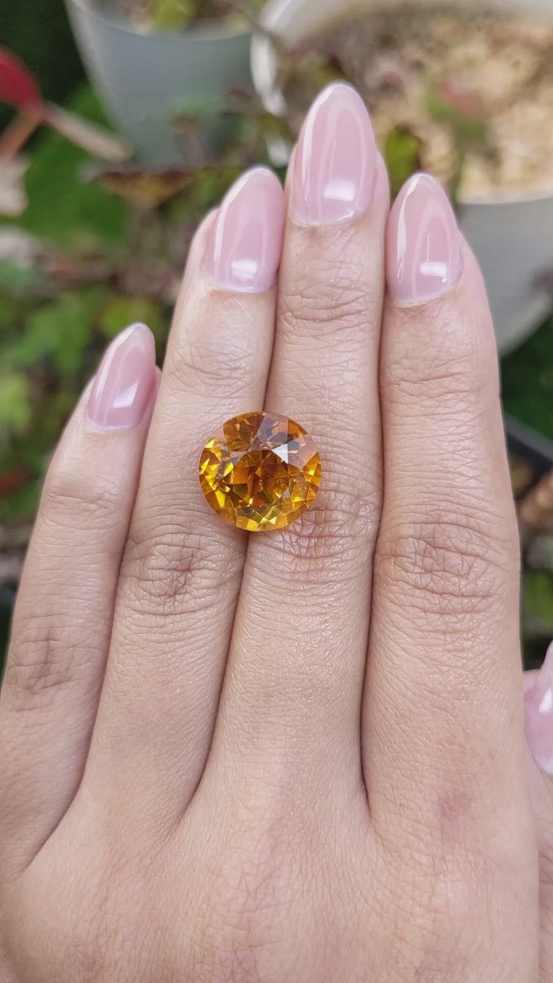 10.90 Ct. Orange Citrine from Brazil Size Video