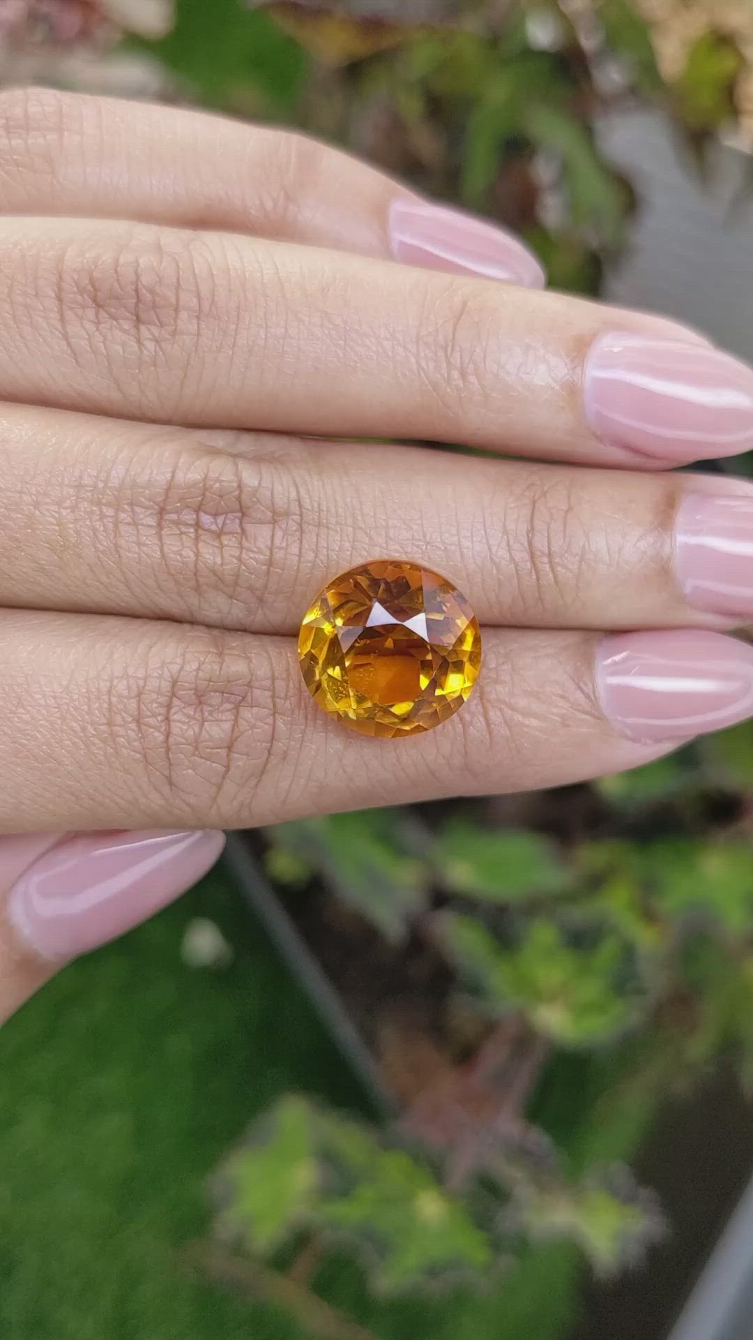 10.90 Ct. Orange Citrine from Brazil Size Video