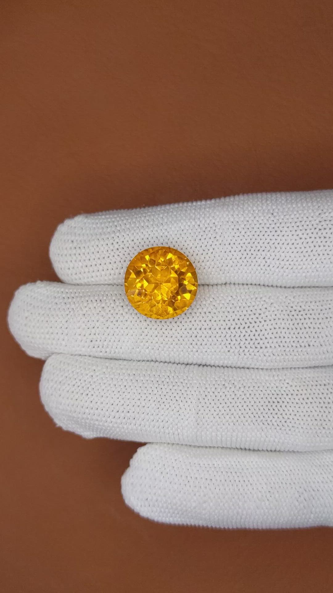10.90 Ct. Orange Citrine from Brazil Size Video