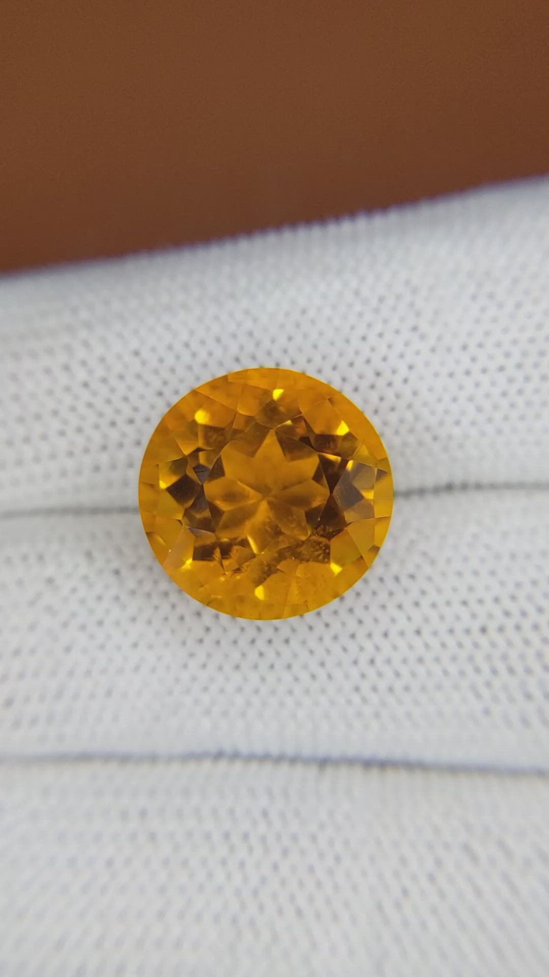 10.90 Ct. Orange Citrine from Brazil Size Video