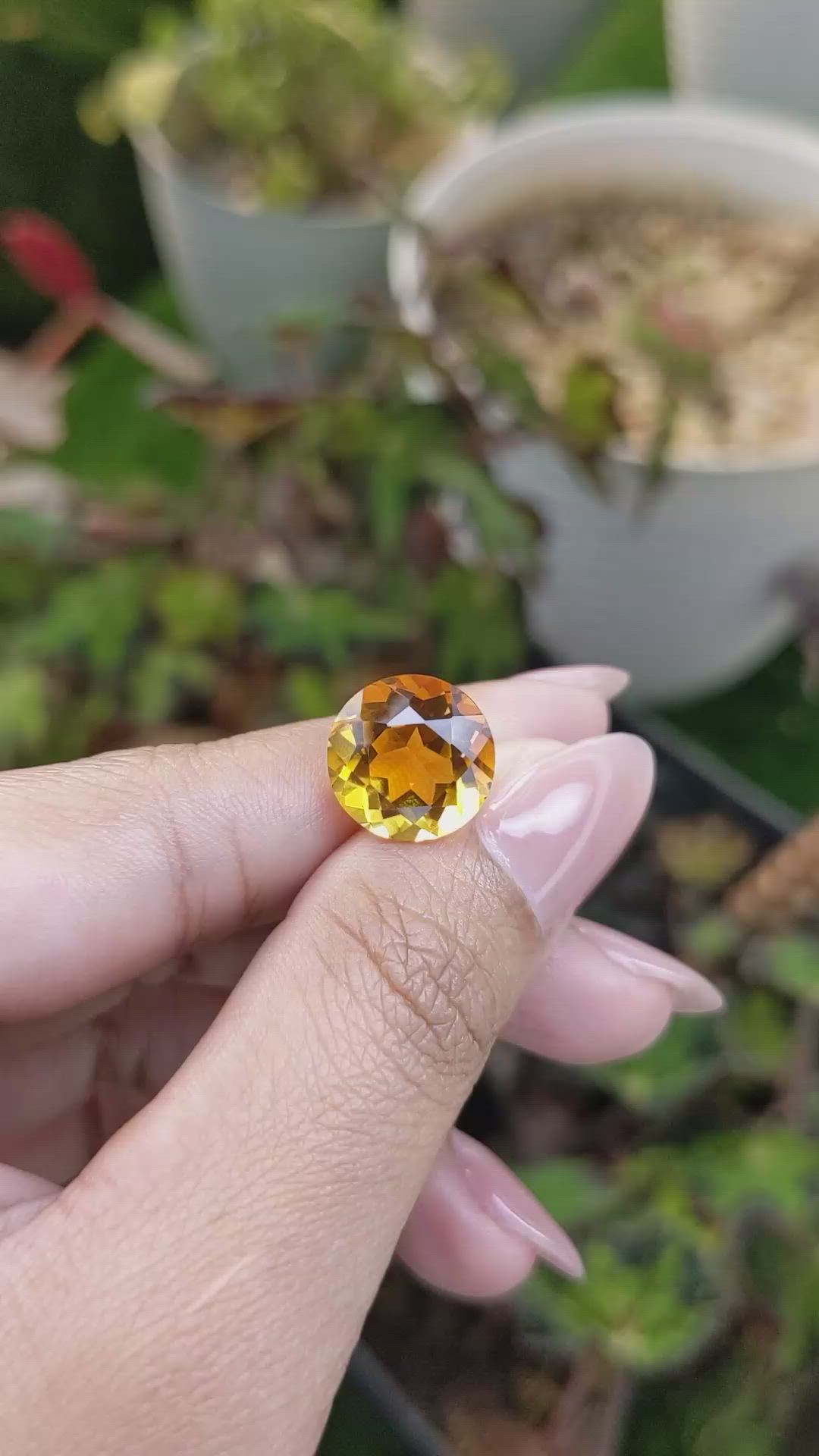 6.87 Ct. Yellowish Orange Citrine from Brazil Size Video