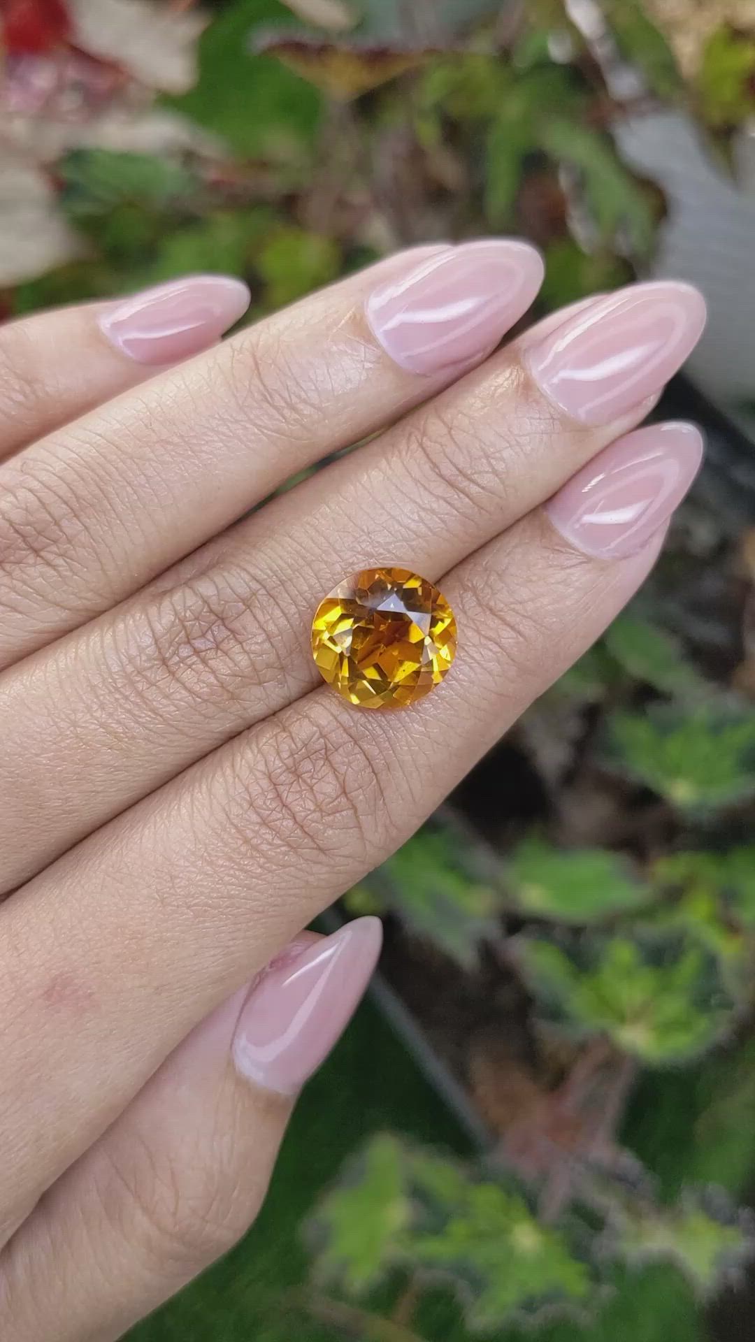 6.87 Ct. Yellowish Orange Citrine from Brazil Size Video