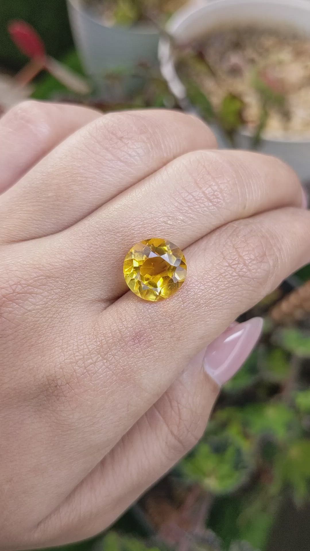 5.82 Ct. Yellow Citrine from Brazil Size Video