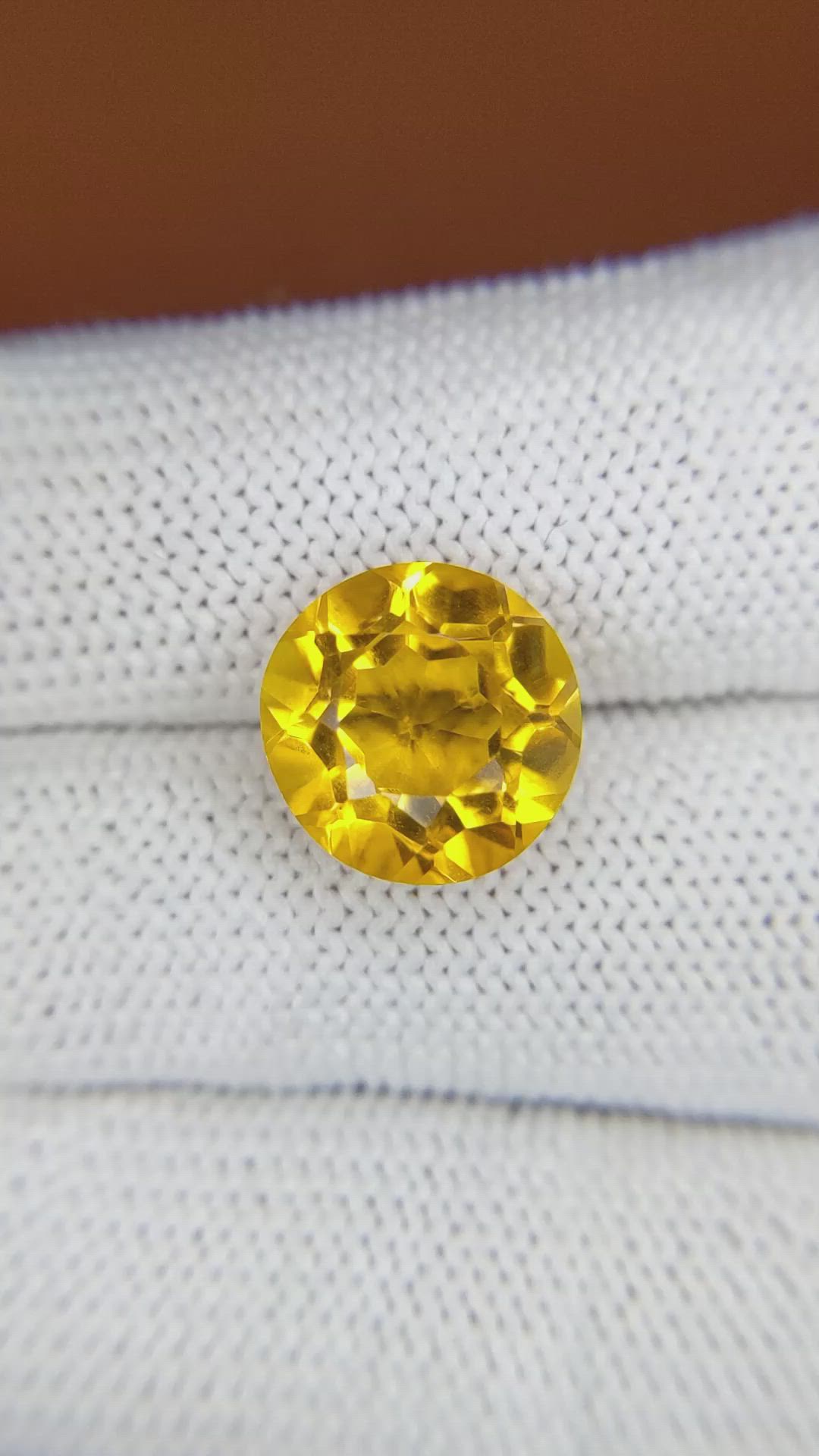 5.82 Ct. Yellow Citrine from Brazil Size Video