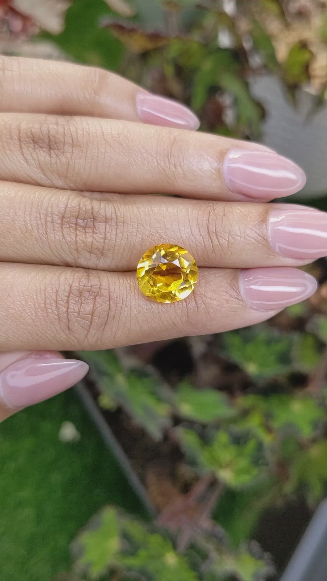 5.82 Ct. Yellow Citrine from Brazil Size Video