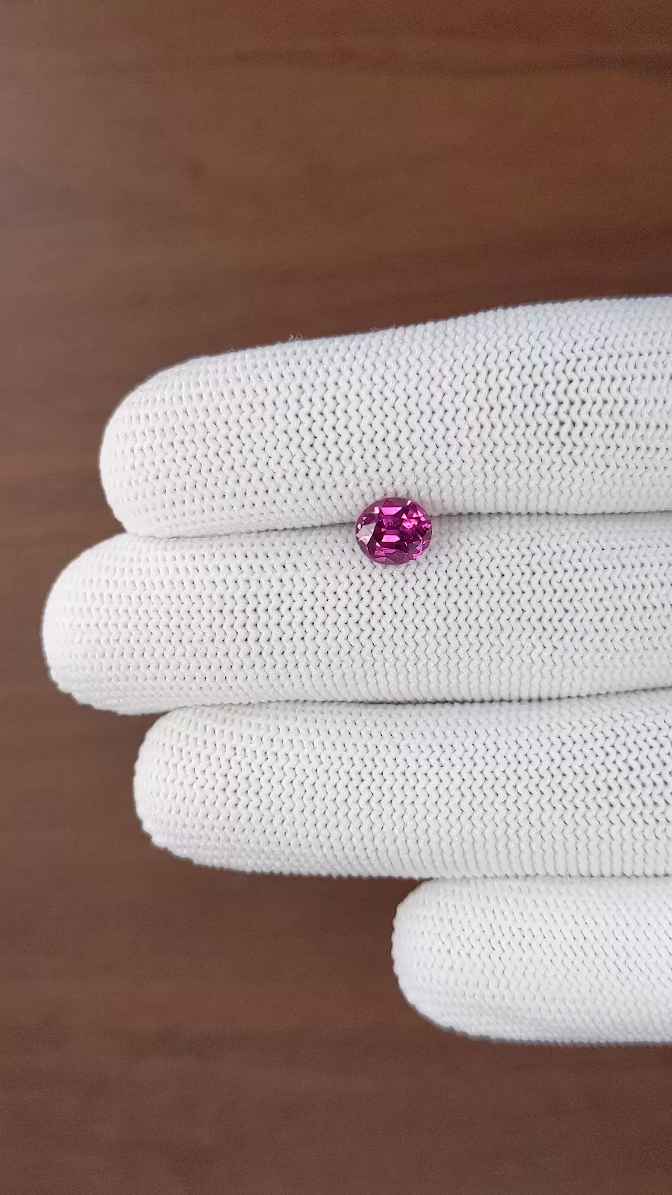 1.71 Ct. Purplish Pink Garnet from Tanzania Size Video