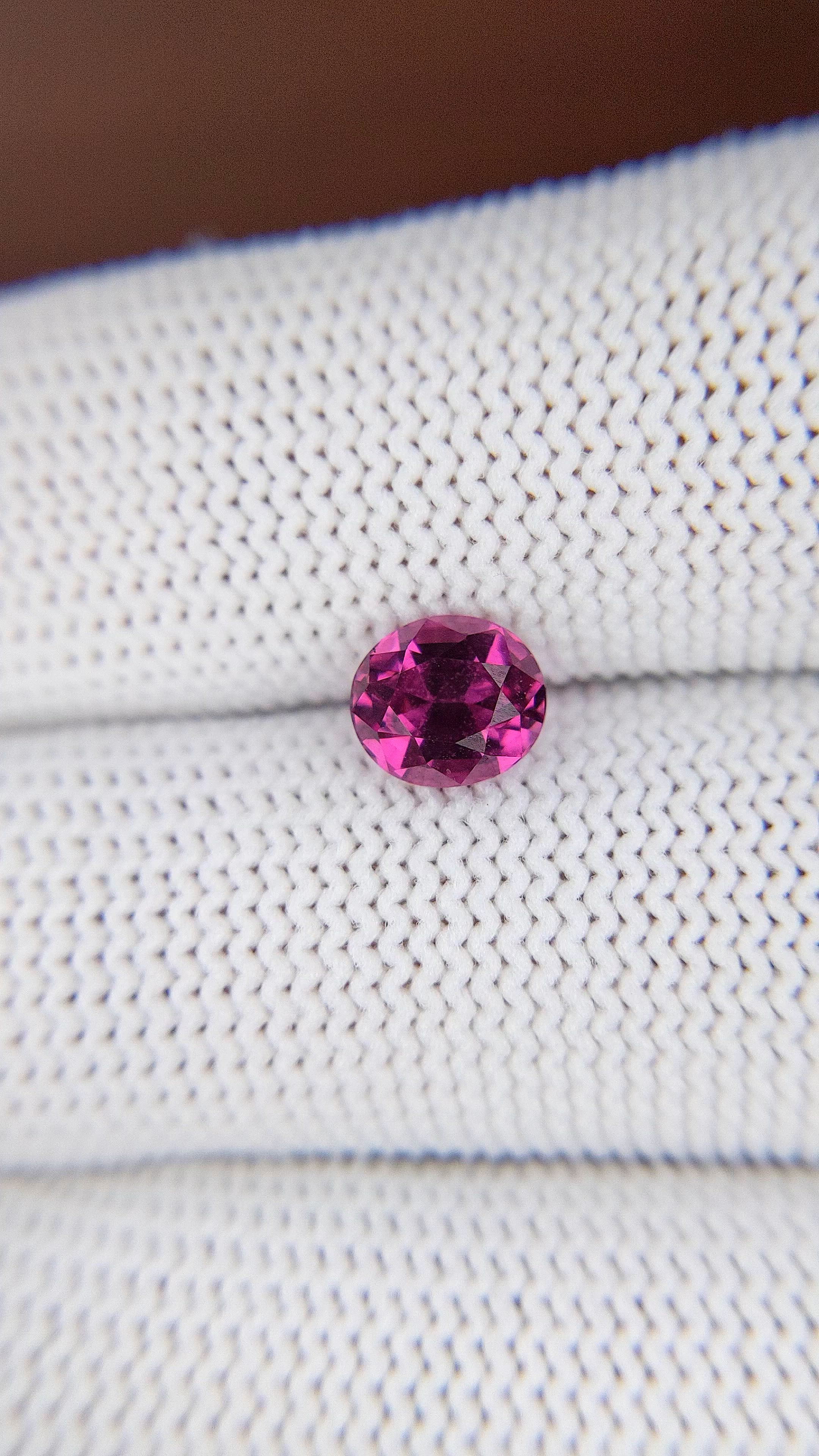1.71 Ct. Purplish Pink Garnet from Tanzania Size Video